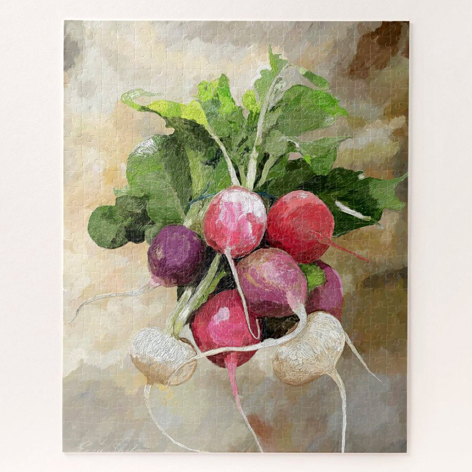 Radishes Art Puzzle, Pet Portraits by NC