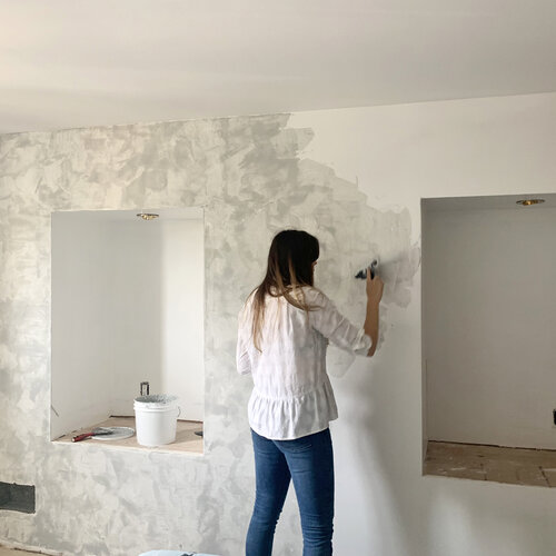 One Room Challenge: Weeks Five & Six, Two Tone Roman Clay Application and  Restoring the Countertops — Blog — Design Confetti