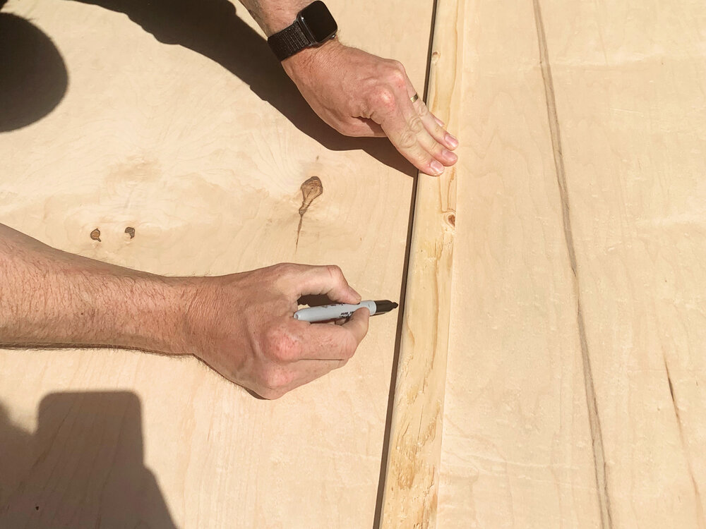 Measure and mark your wood