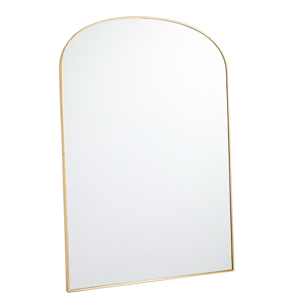 Arched Metal Framed Floor Mirror, Rejuvenation, $1,499