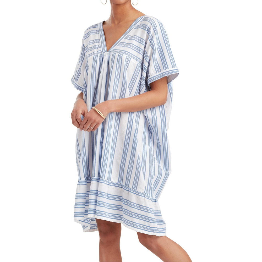 Blue And White Stripe Kaftan Dress, World Market, $39.99 (machine wash)