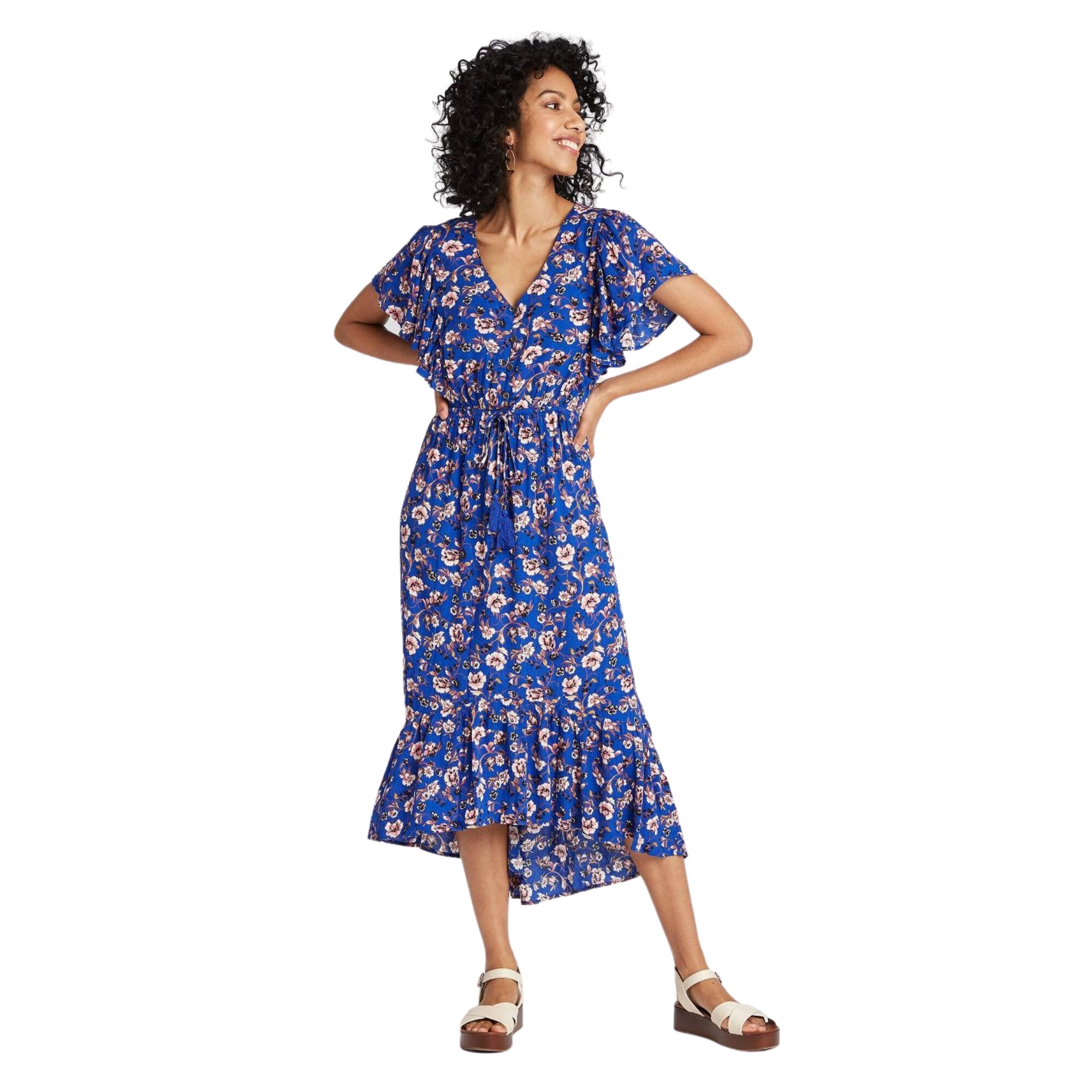 Floral Print Flutter Sleeve Dress, Target, $34.99 (machine wash)