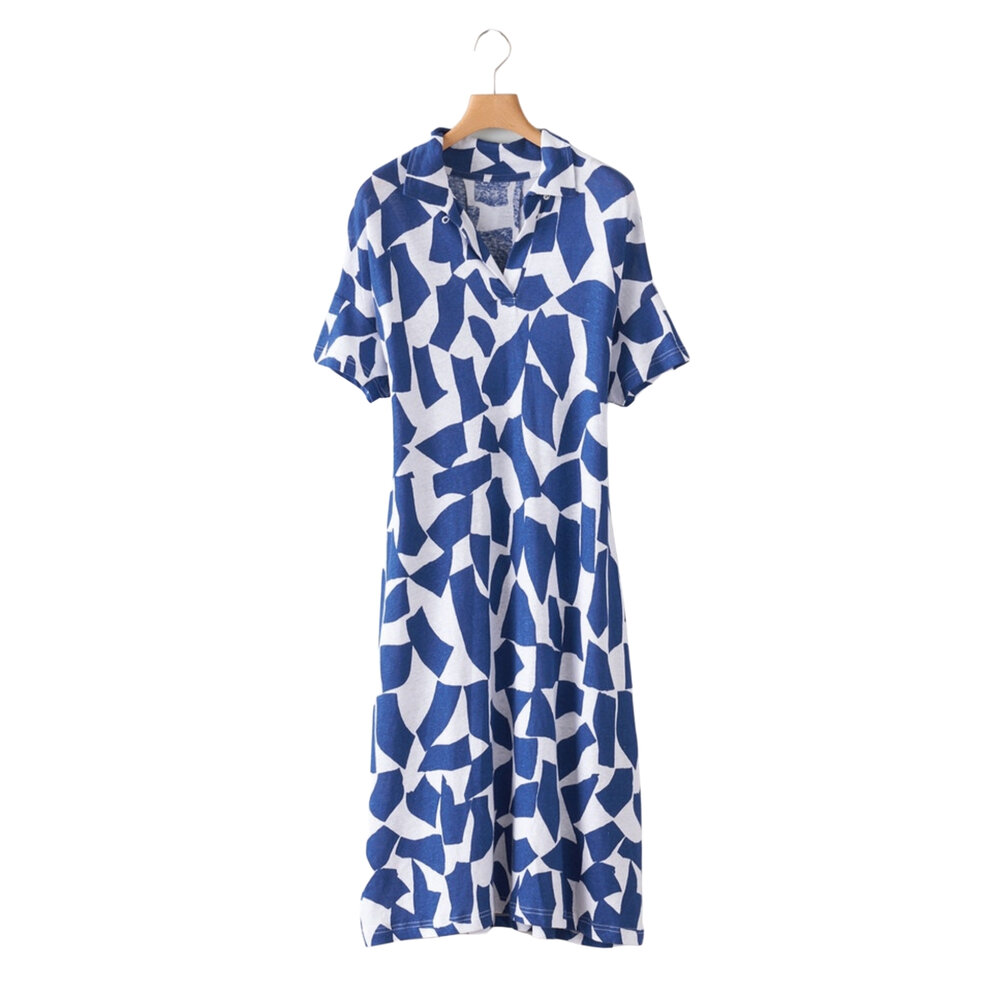  Printed linen cotton collared dress, Poetry, $119 (pockets, machine wash)