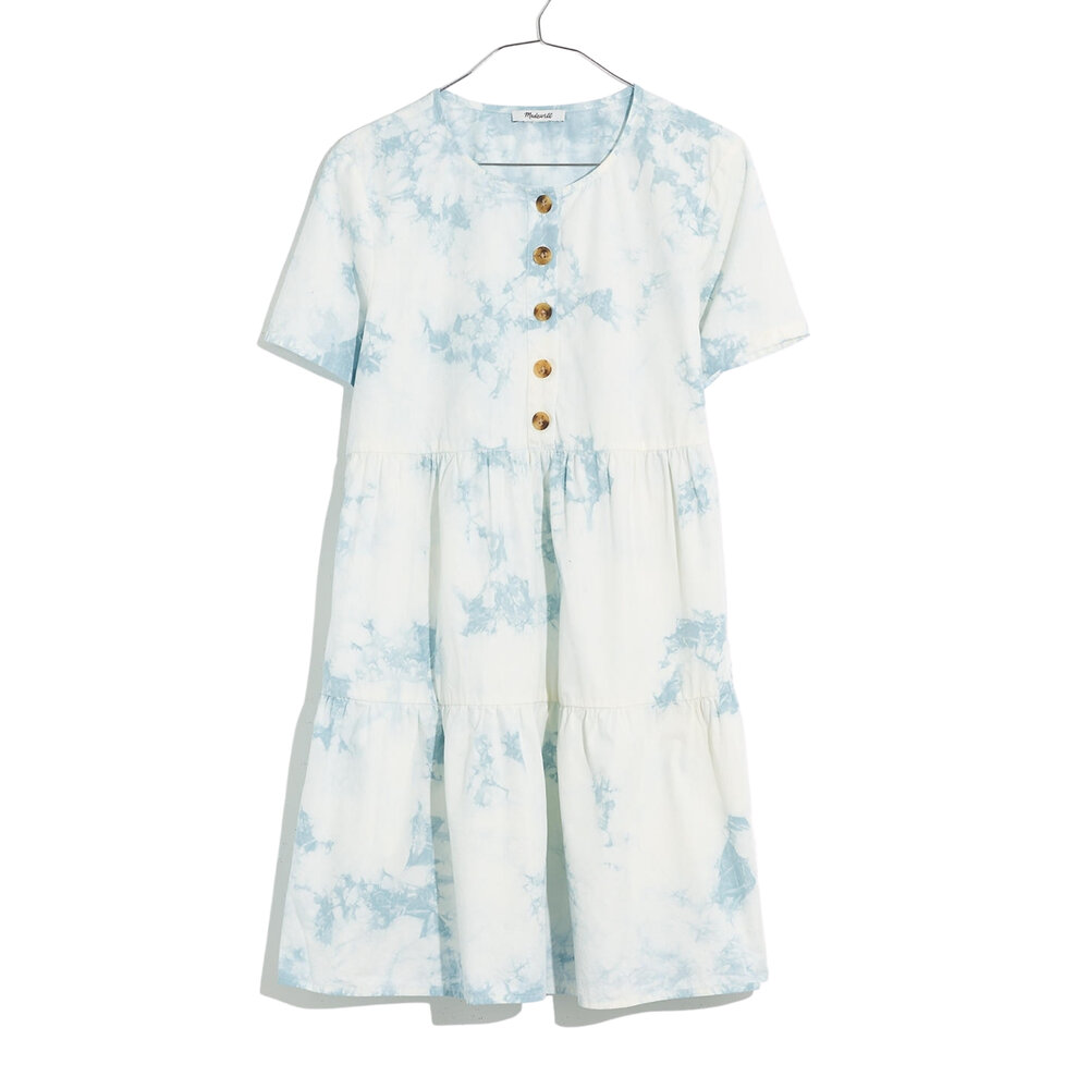 Tie-Dye Tiered Mini Dress, Madewell, $128