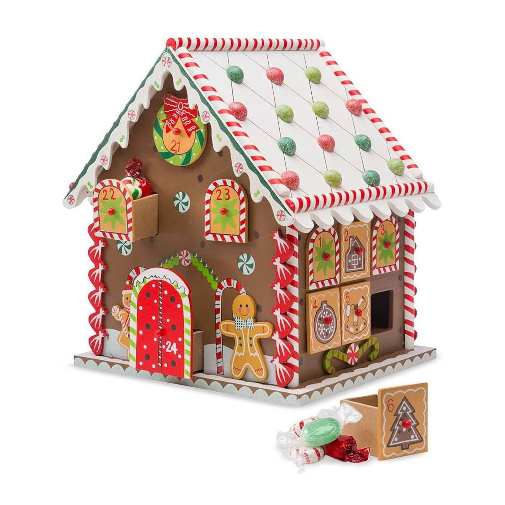 Wooden Gingerbread House Advent, $39.96 