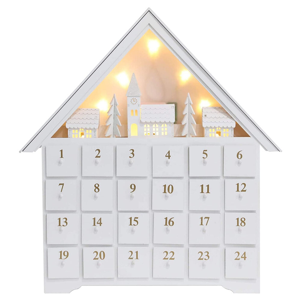 Wooden Advent Calendar House, $59.99