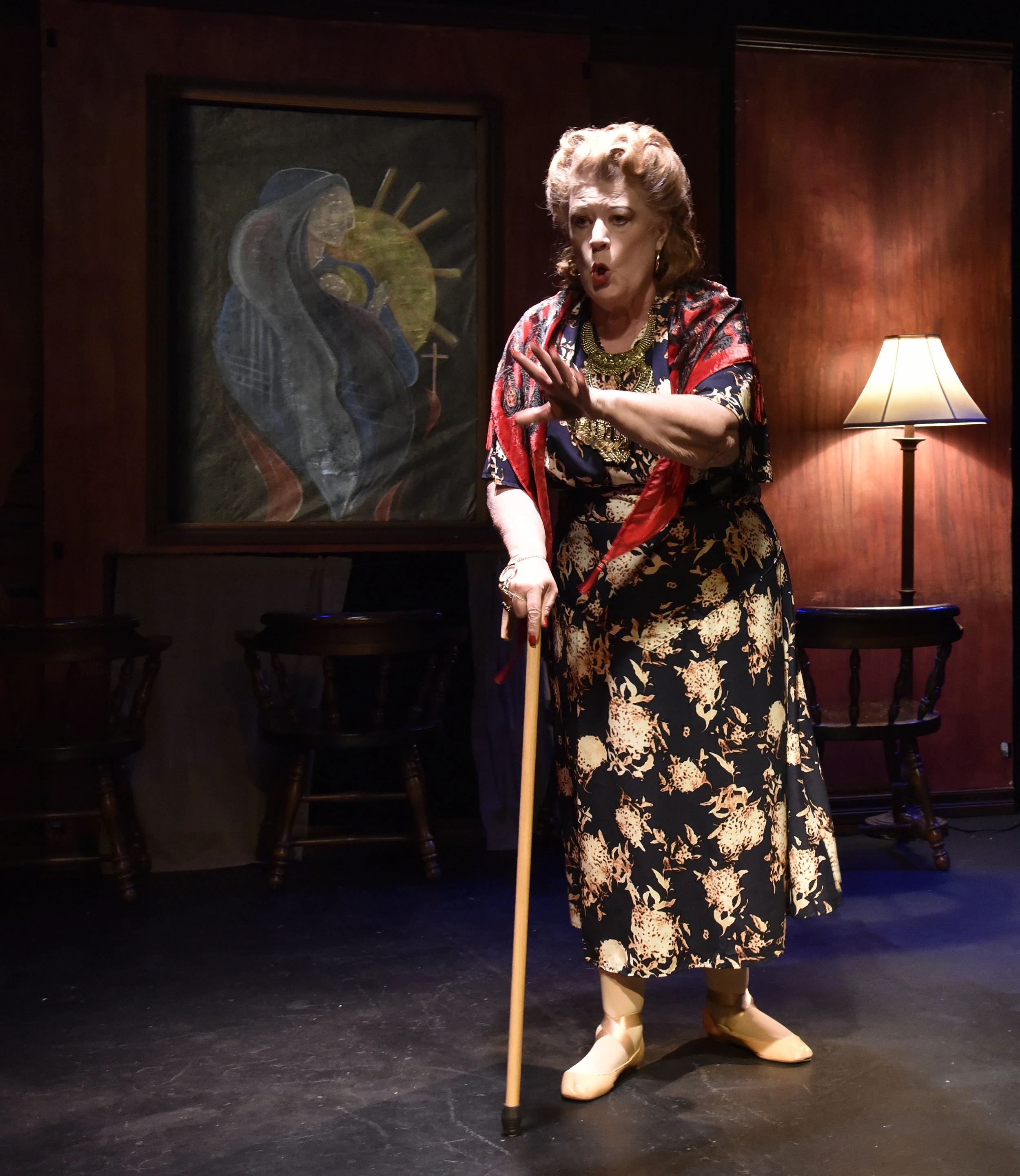  Elizabeth Fischborn, Rainelle Krause, Andrew Wannigman, Josh Eliot, Jill Burcham, and Barbara DeMaio in  The Medium . &nbsp;Costumes by Becky McGuigan. &nbsp;Photo by Wendy Mutz. 