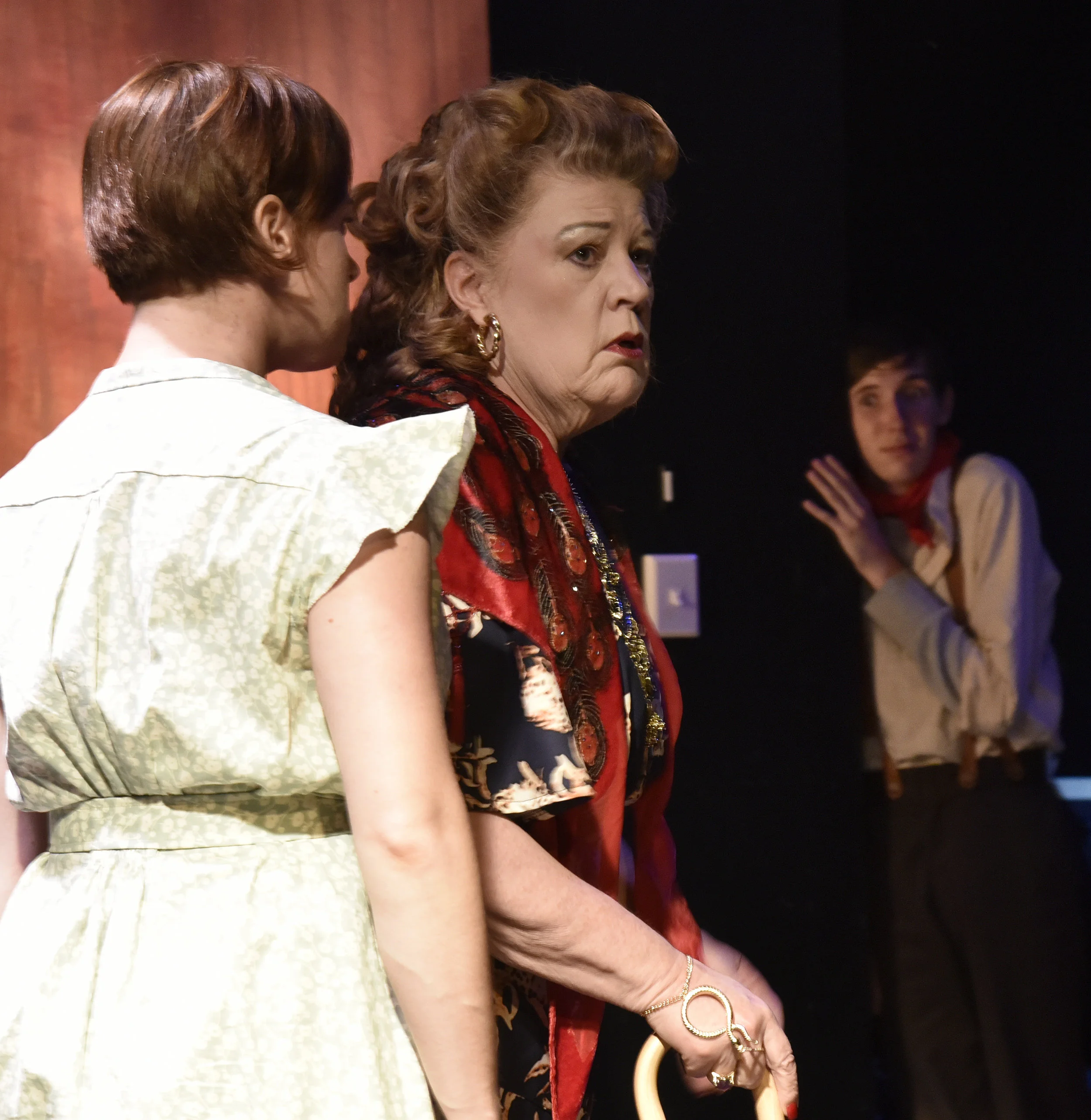  Rainelle Krause, Barbara DeMaio, and Josh Eliot in  The Medium . &nbsp;Costumes by Becky McGuigan. &nbsp;Photo by Wendy Mutz. 