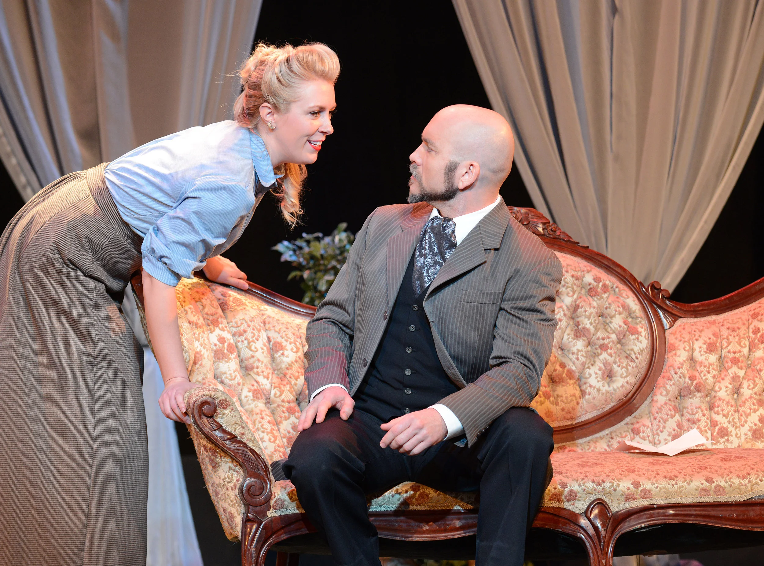  Nicole Van Every and Tom Sitzler in  La Traviata. &nbsp; Costumes by Becky McGuigan. &nbsp;Photo by Wendy Mutz. 