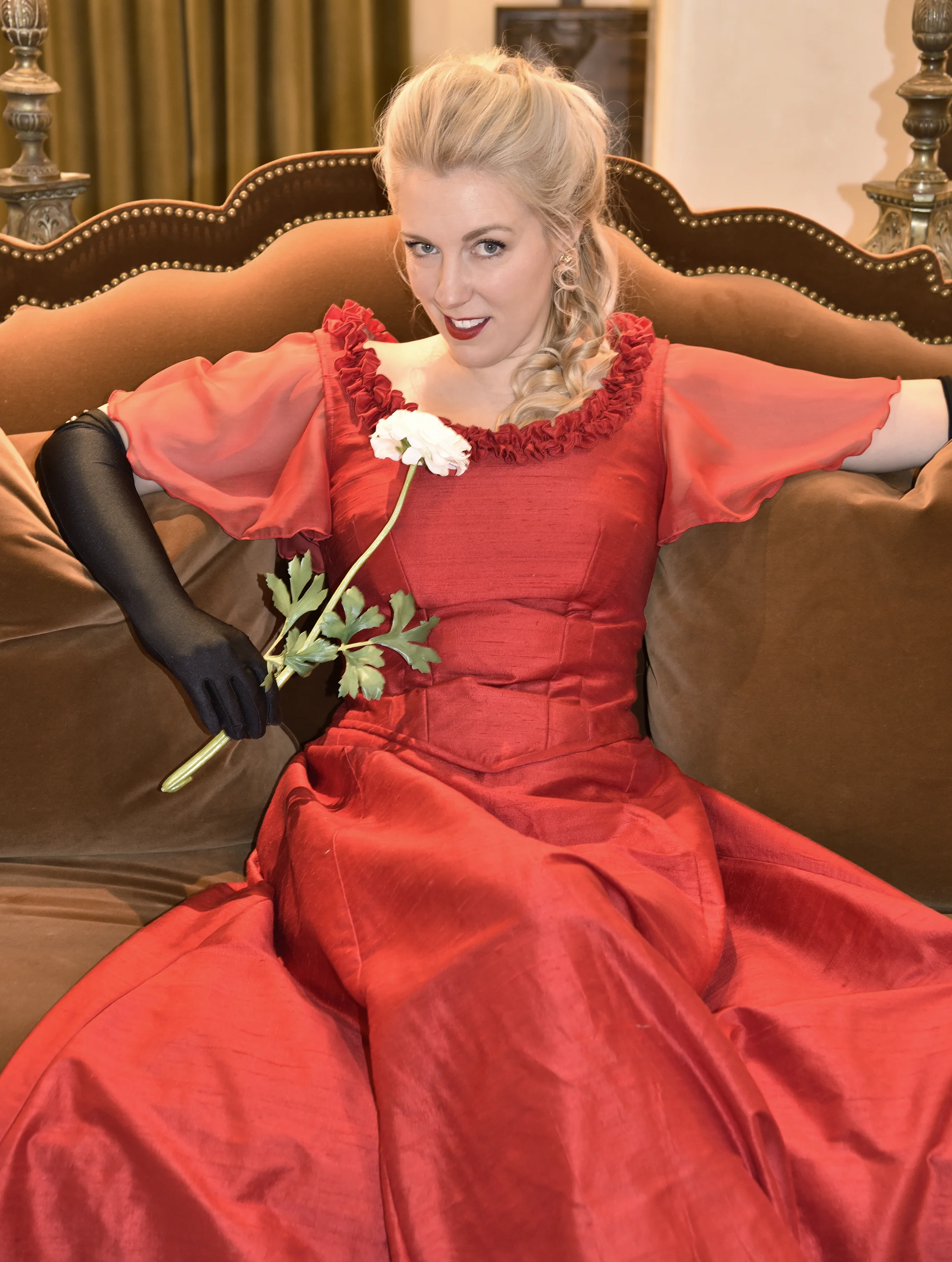  Nicole Van Every in a promotional shot for  La Traviata . &nbsp;Costumes by Becky McGuigan. &nbsp;Photo by Wendy Mutz. 