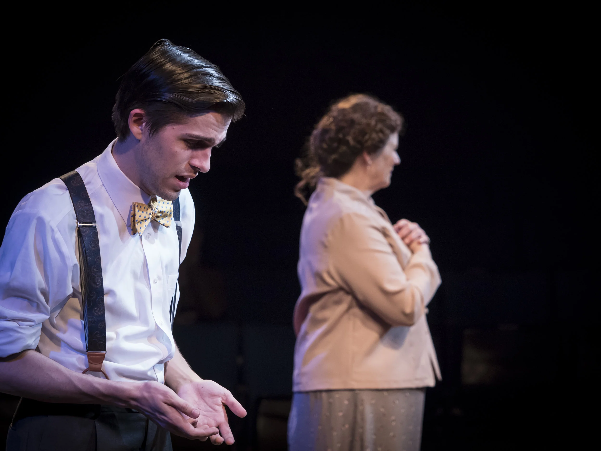 Souvenir: A Fantasia on the Life of Florence Foster Jenkins by Stephen Temperley Florence Foster Jenkins: Molly Johnson Cosme McMoon: Joey Harbert Stage Director: Rob Glaubitz Costume Designer: Becky McGuigan Scenic and Lighting Designer: Scott Hynes Photography by Matthew Fowler Used by Permission