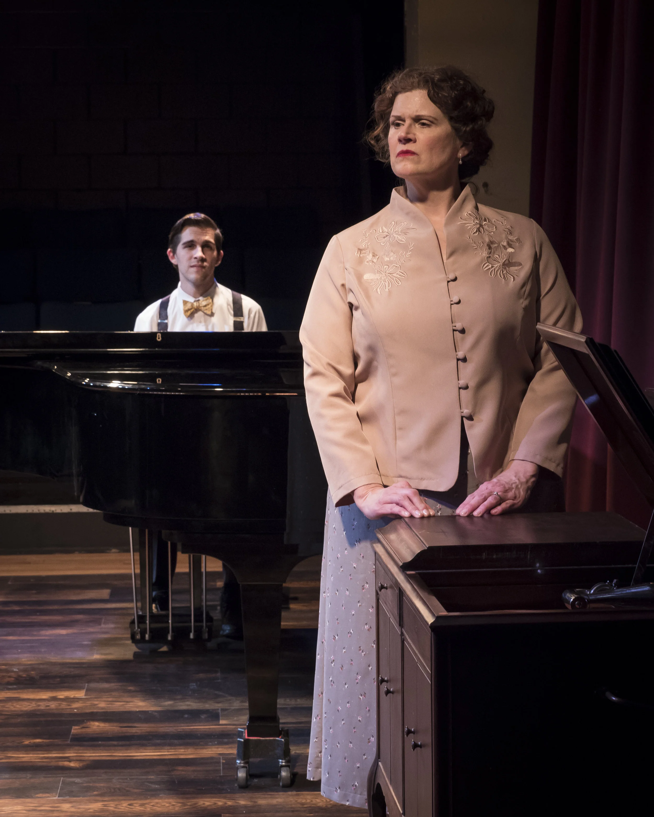 Souvenir: A Fantasia on the Life of Florence Foster Jenkins by Stephen Temperley Florence Foster Jenkins: Molly Johnson Cosme McMoon: Joey Harbert Stage Director: Rob Glaubitz Costume Designer: Becky McGuigan Scenic and Lighting Designer: Scott Hynes Photography by Matthew Fowler Used by Permission