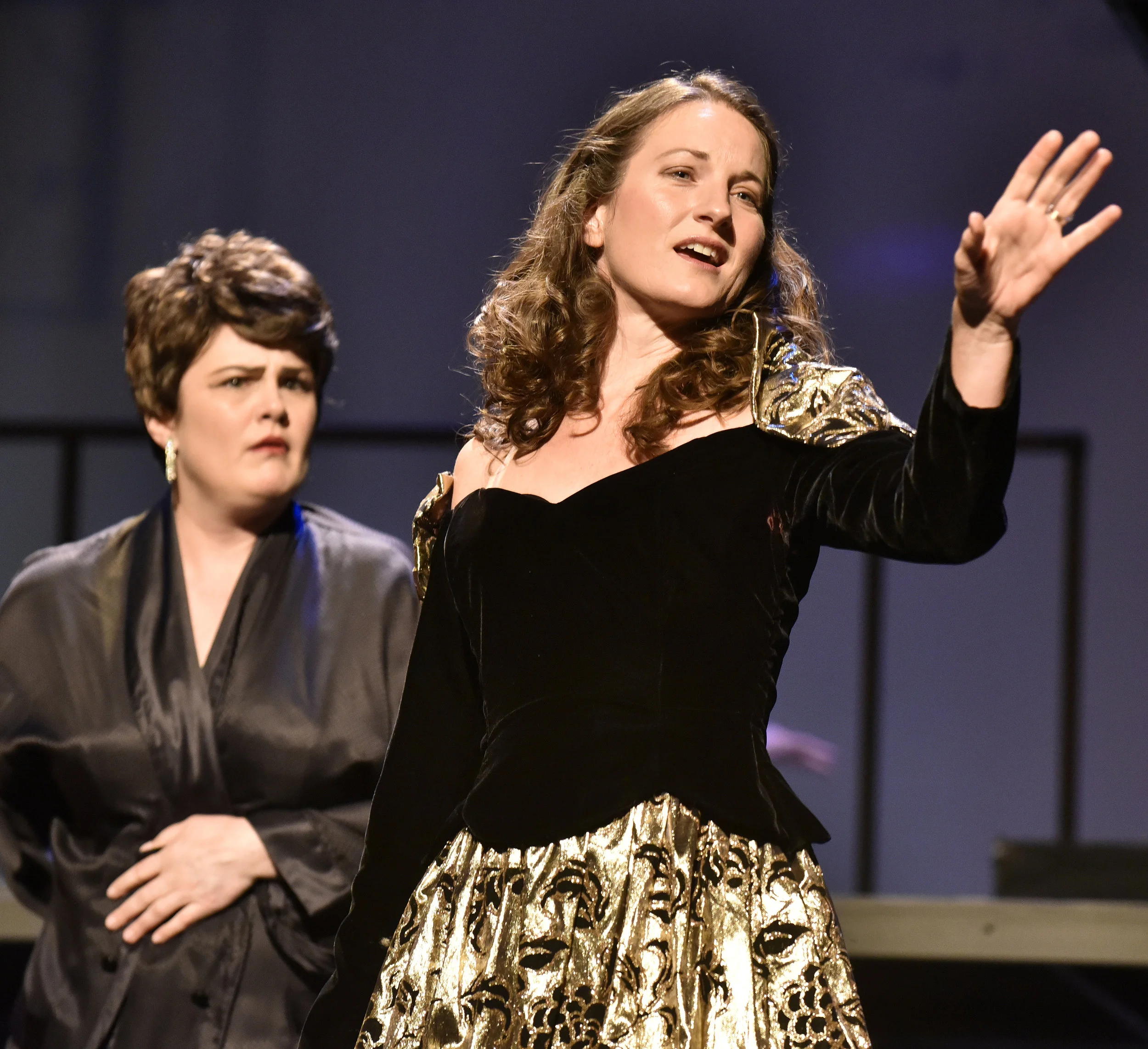  Part I, Scene 3: 1986 from  Three Decembers  by Jake Heggie Bea: Katie Bolding Madeline: Catherine McDaniel  Stage Director: Rob Glaubitz Costume Designer: Dana Brown Scenic and Lighting Designer: Scott Hynes  Photography by Wendy Mutz Photography U