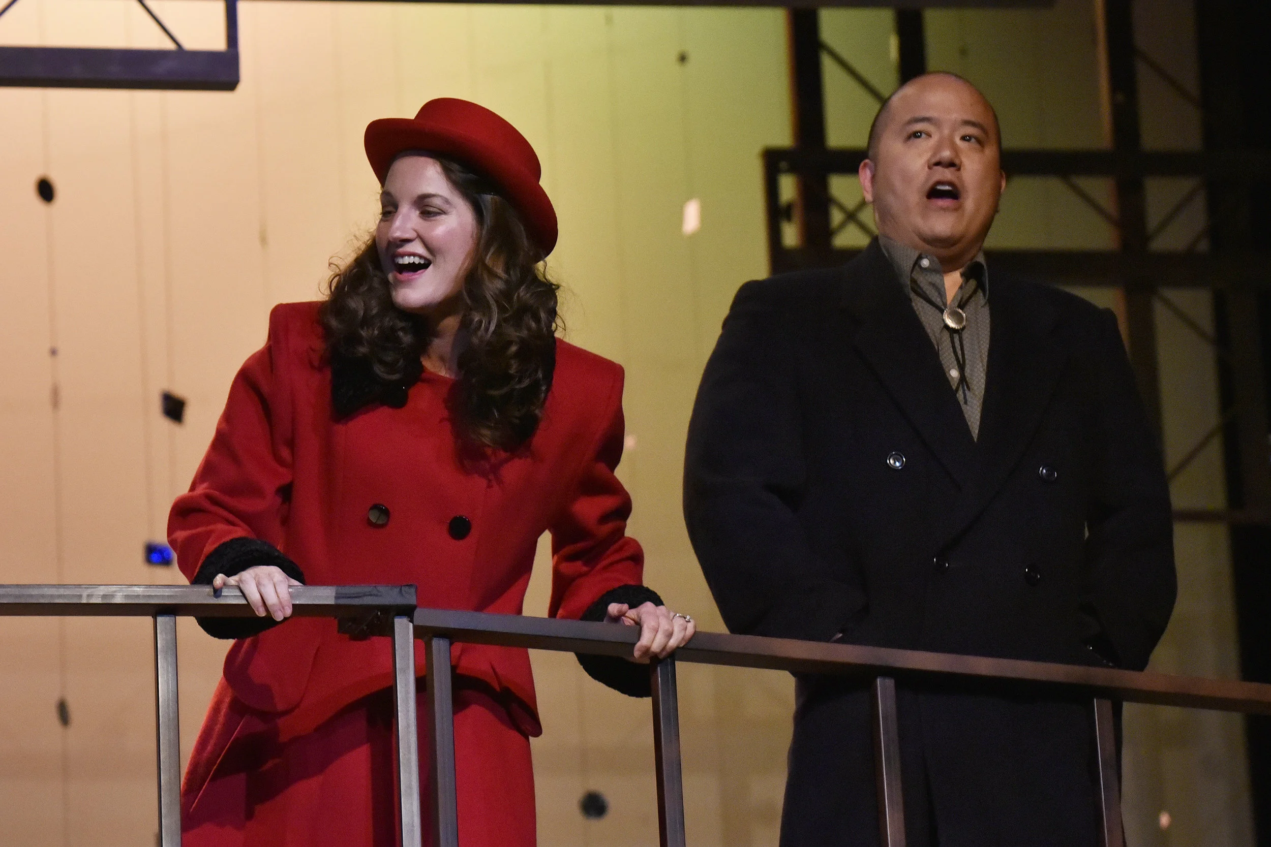  Part I, Scene 4: 1986 from  Three Decembers  by Jake Heggie Bea: Katie Bolding Charlie: Andre Chiang  Stage Director: Rob Glaubitz Costume Designer: Dana Brown Scenic and Lighting Designer: Scott Hynes  Photography by Wendy Mutz Photography Used by 