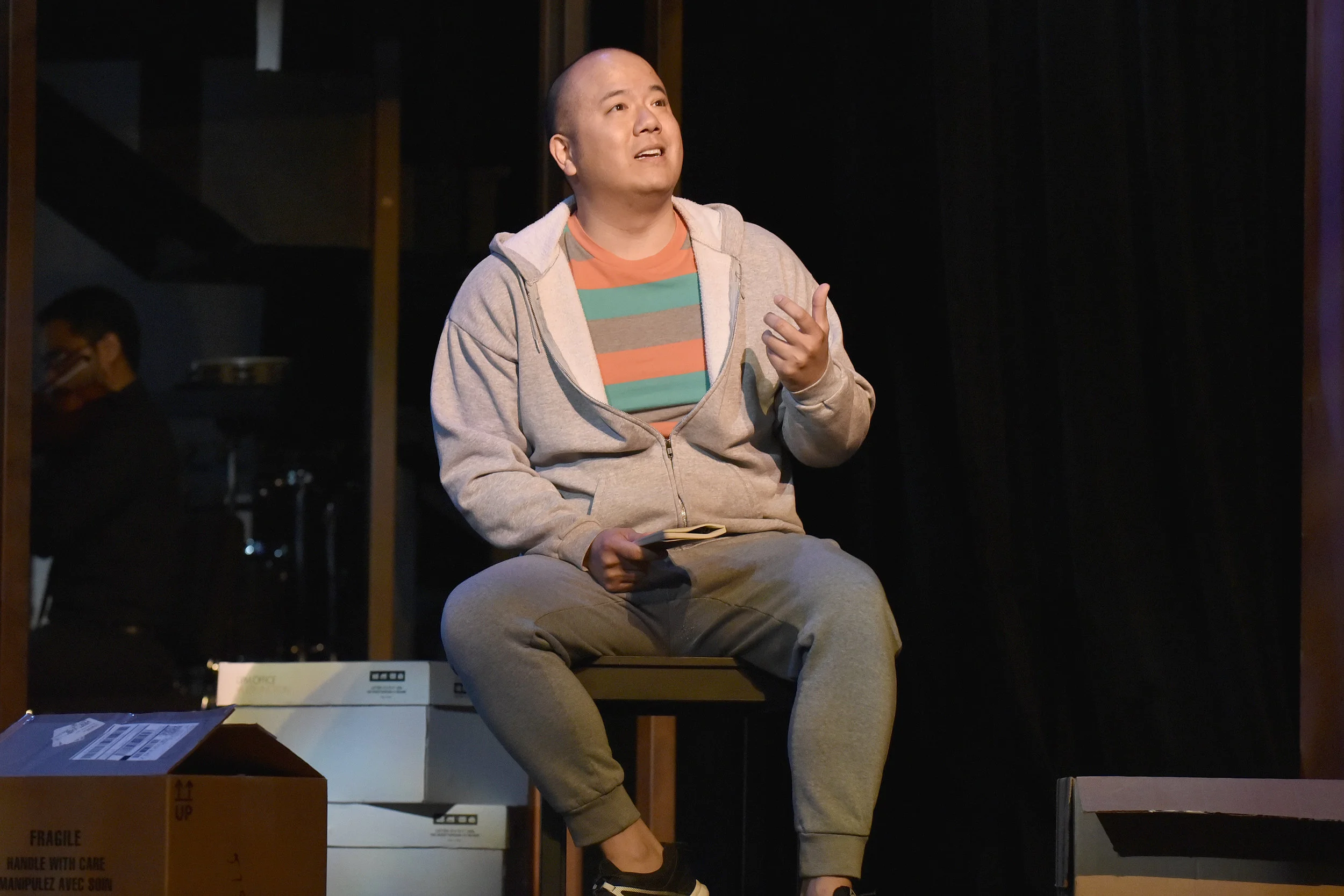  Part II, Scene 1: 1996 from  Three Decembers  by Jake Heggie Charlie: Andre Chiang  Stage Director: Rob Glaubitz Costume Designer: Dana Brown Scenic and Lighting Designer: Scott Hynes  Photography by Wendy Mutz Photography Used by Permission 