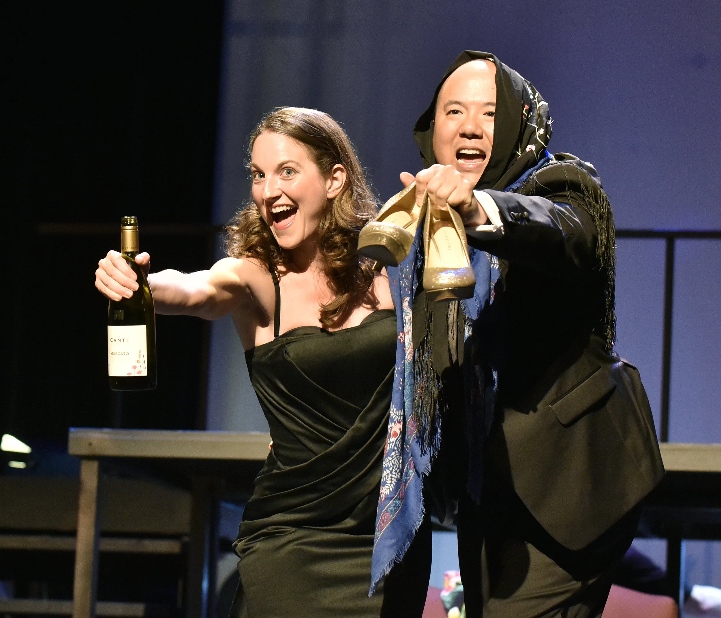  Part II, Scene 3: 1996 from  Three Decembers  by Jake Heggie Bea: Katie Bolding Charlie: Andre Chiang  Stage Director: Rob Glaubitz Costume Designer: Dana Brown Scenic and Lighting Designer: Scott Hynes  Photography by Wendy Mutz Photography Used by