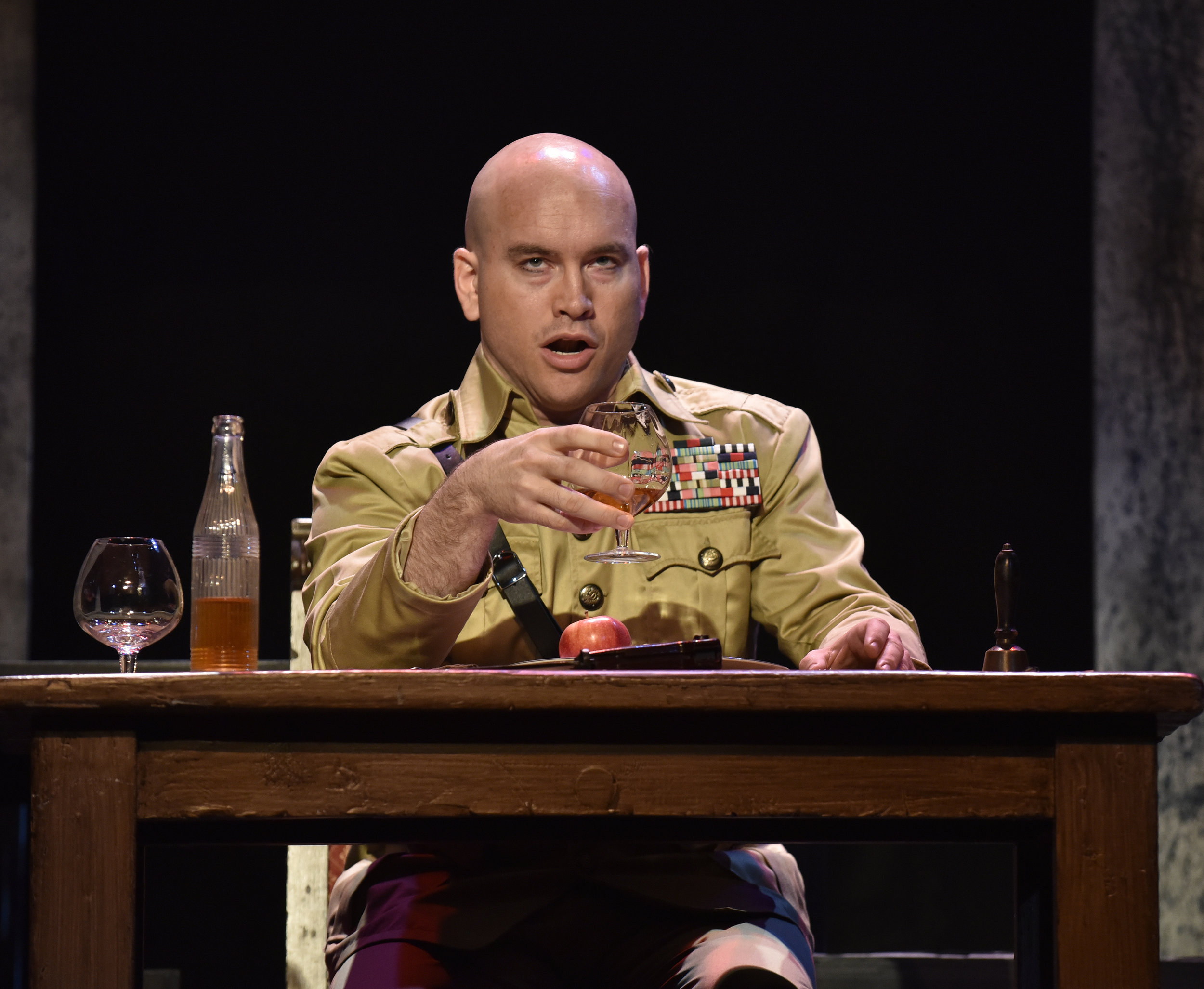  Act II of  Tosca  by Giacomo Puccini Scarpia: Tom Sitzler  Stage Director: Rob Glaubitz Costume Design: Becky McGuigan Scenic and Lighting Design: Scott Hynes Photography by Wendy Mutz Photography 