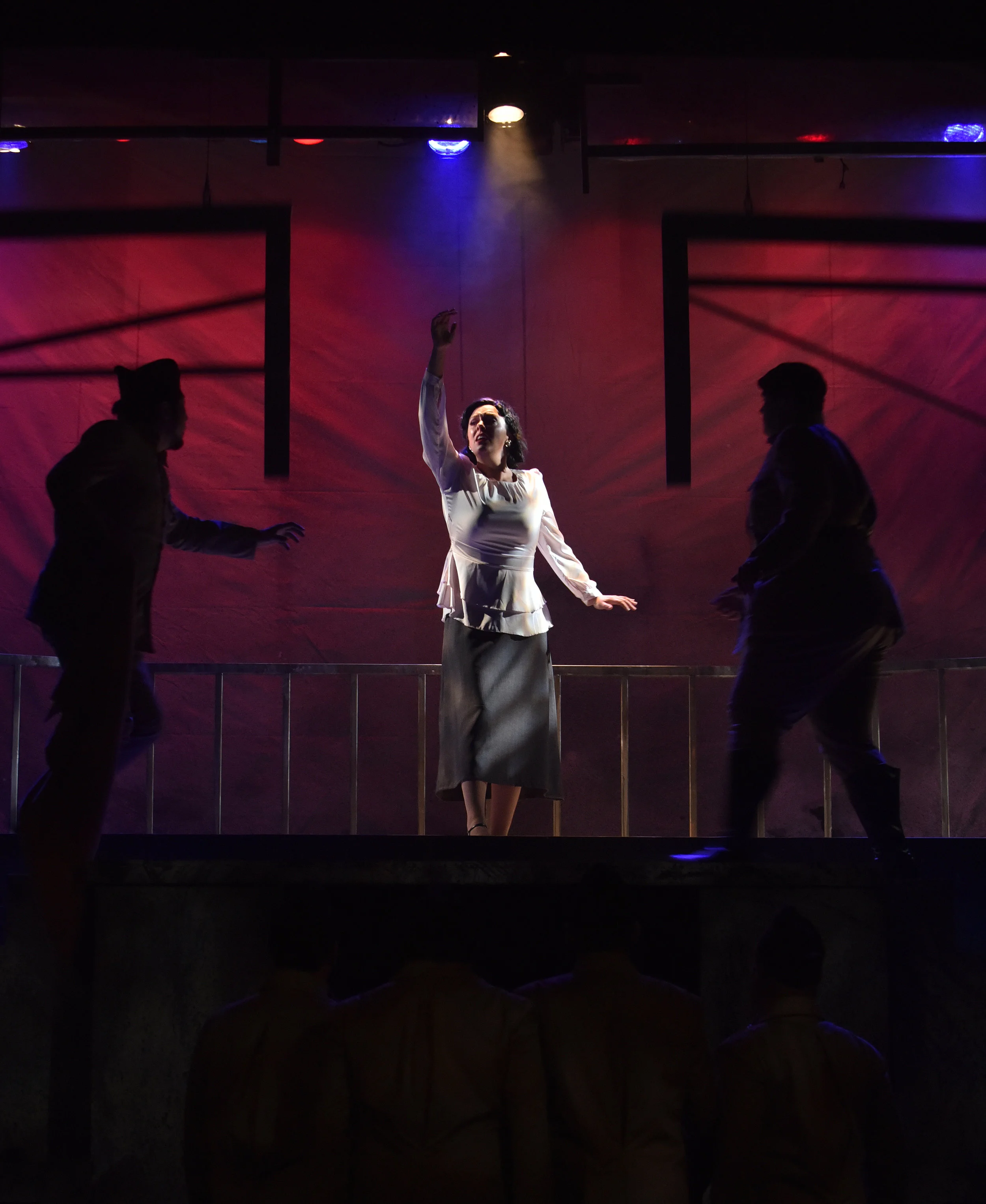  Act III of  Tosca  by Giacomo Puccini Tosca: Nicole Van Every  Stage Director: Rob Glaubitz Costume Design: Becky McGuigan Scenic and Lighting Design: Scott Hynes Photography by Wendy Mutz Photography 