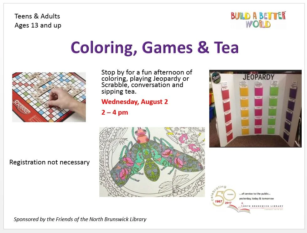 Coloring, Games and Tea