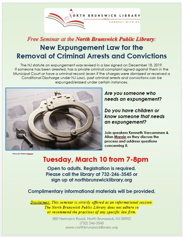 New Expungement Law for the Removal of Criminal Arrests and Convictions
