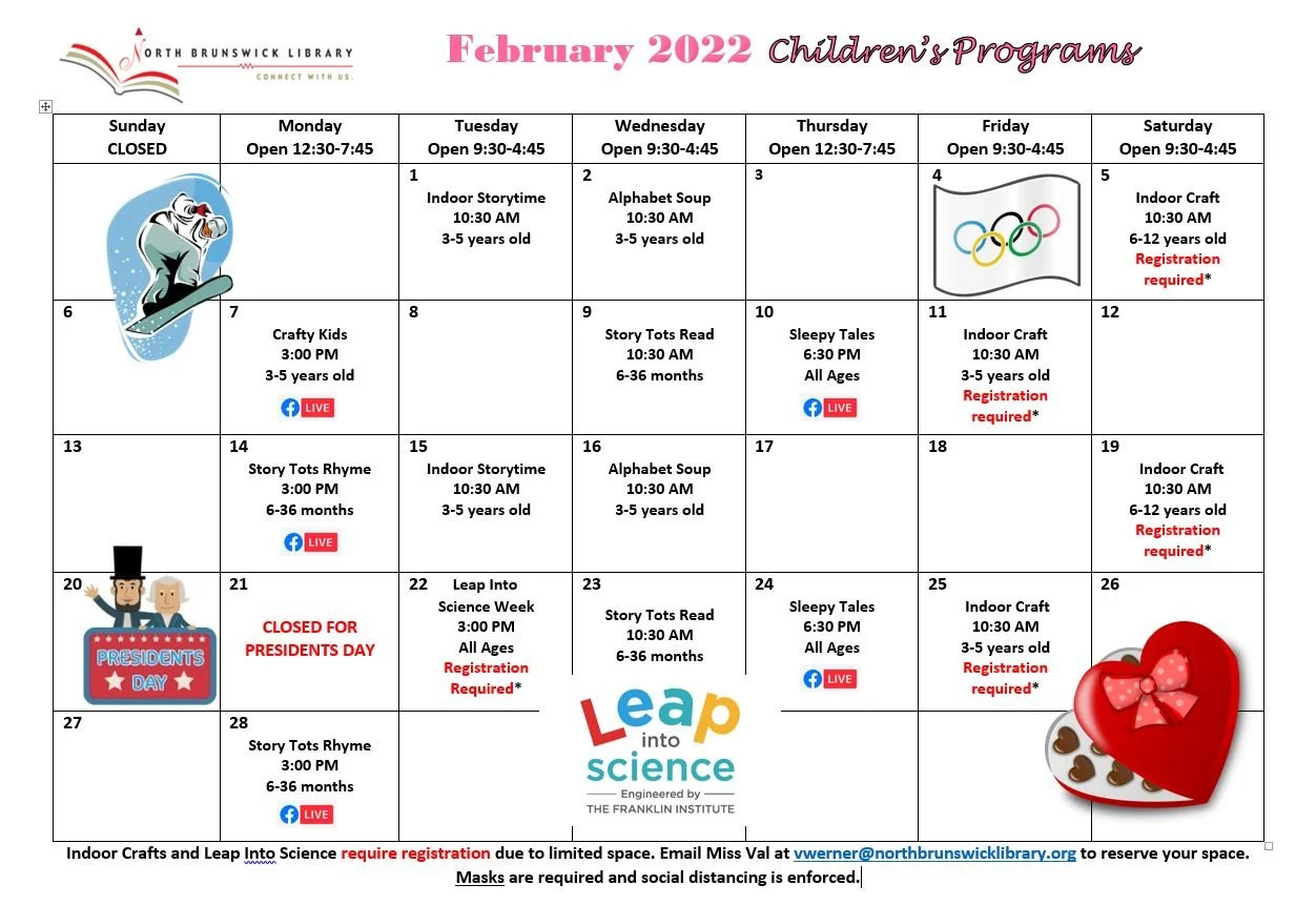 Children's Programs- February 2022