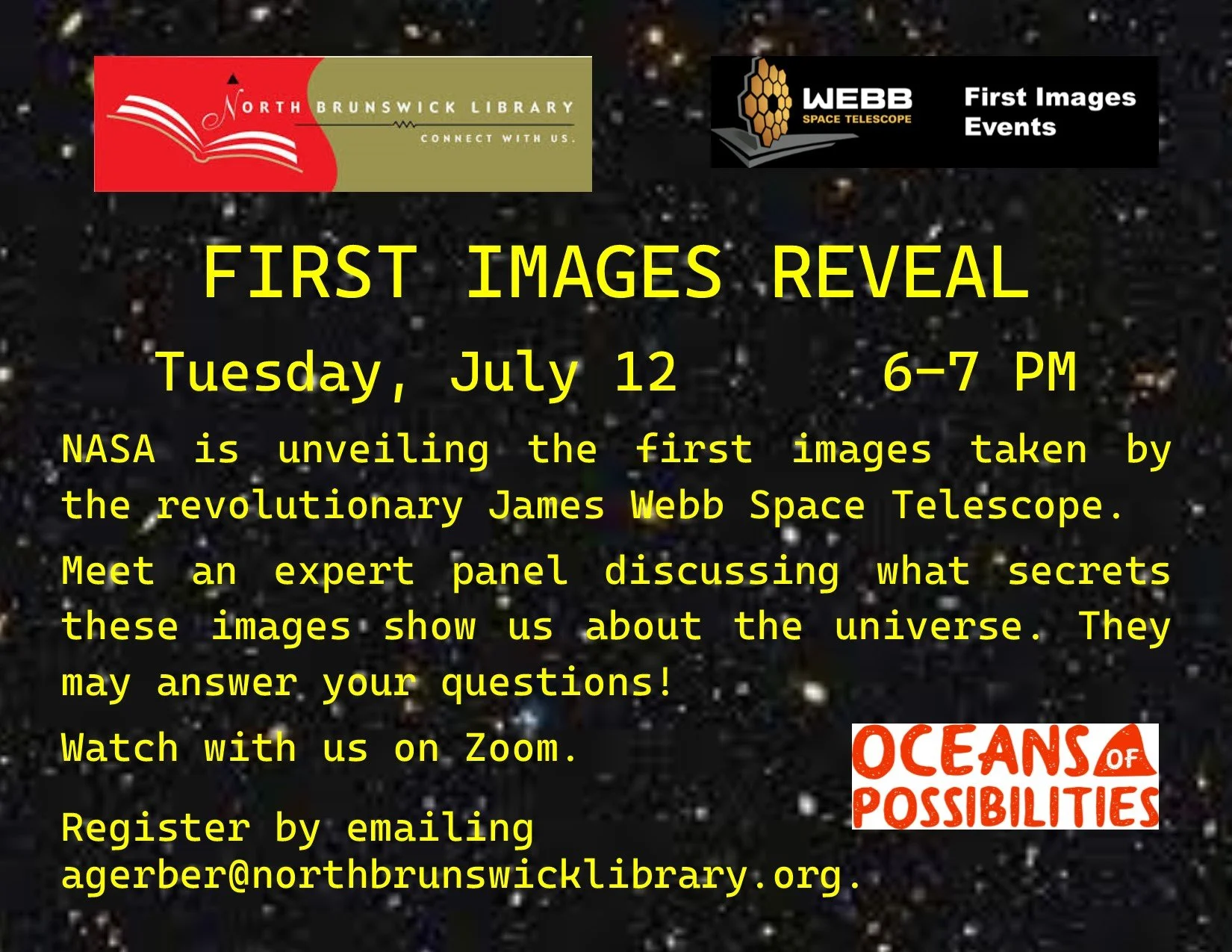 WEBB Space Telescope: First Images Reveal! — North Brunswick Public Library