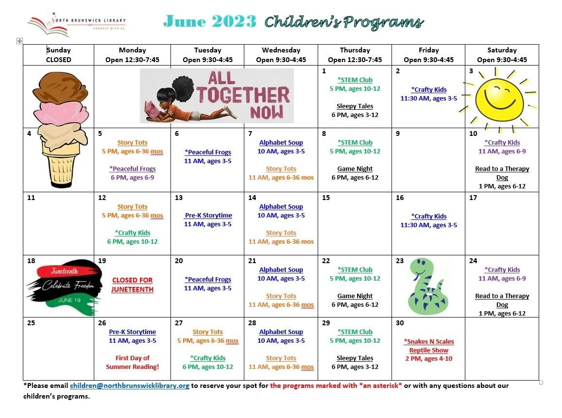June 2023 Children's Programs