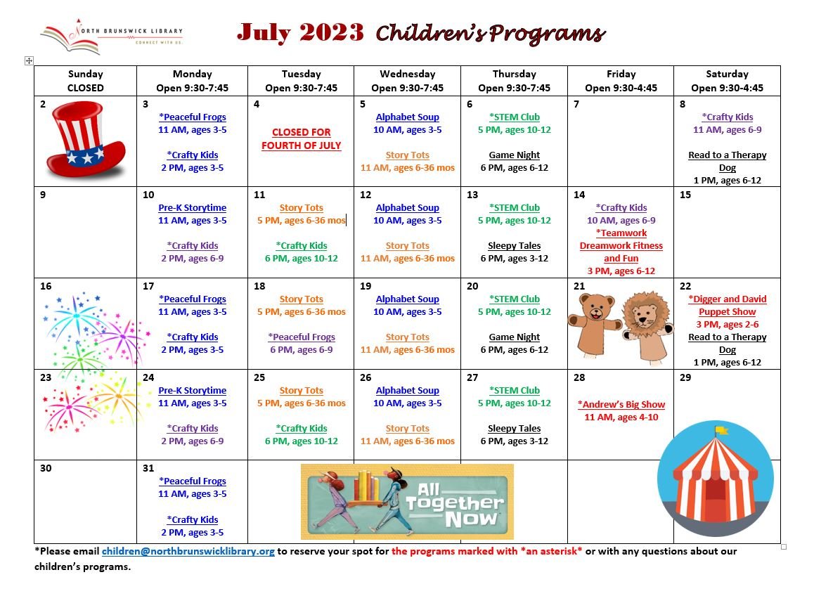 Children's Programs July 2023
