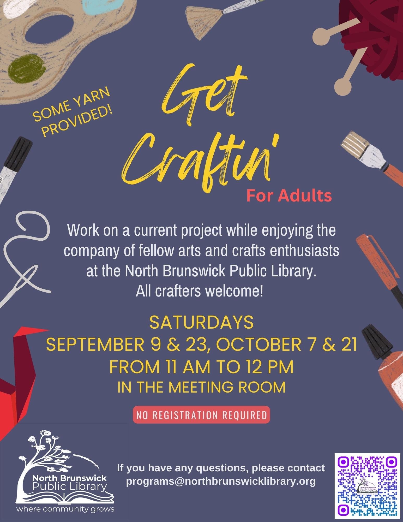 Get Craftin' at the Library! (For adults)