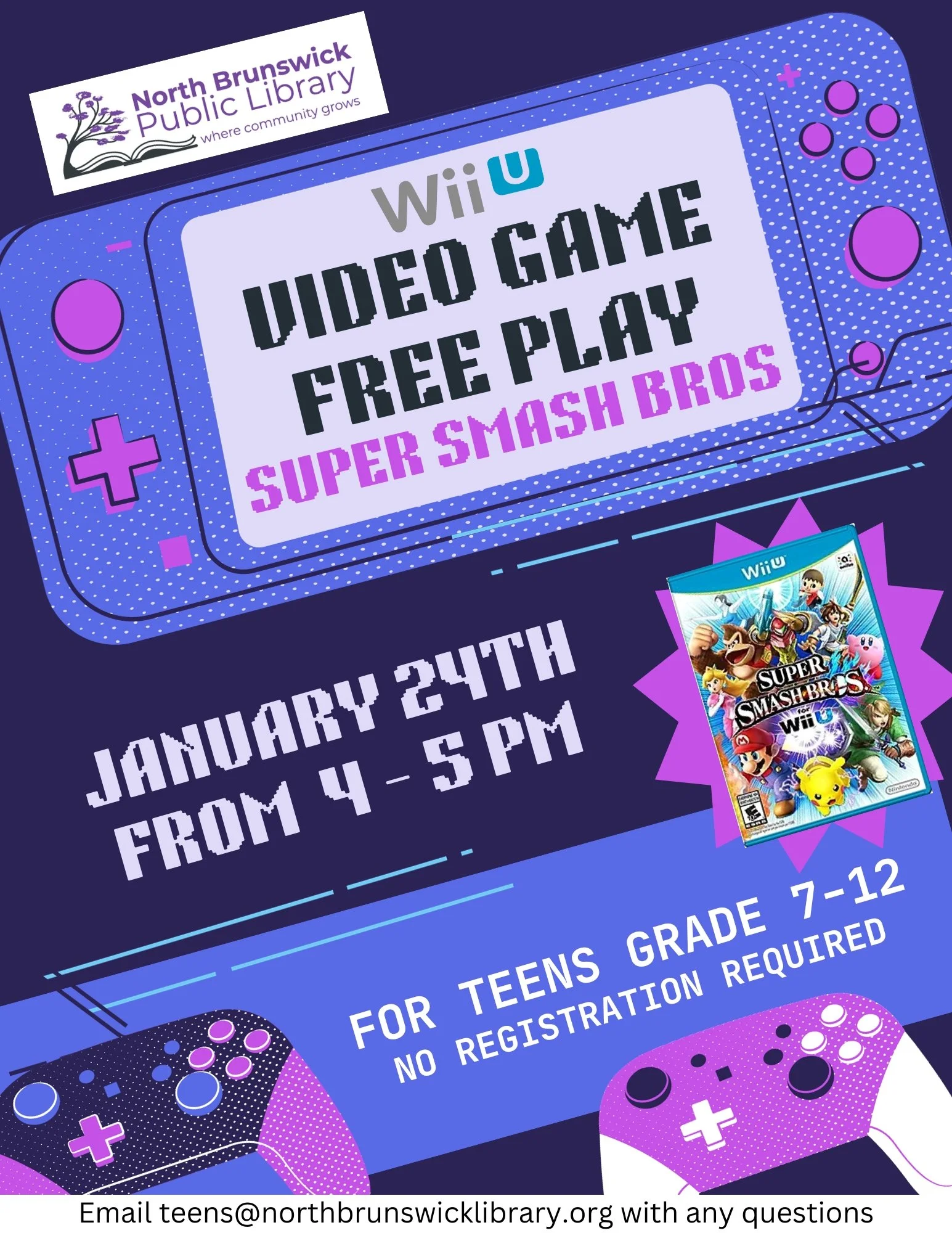Video Game Free Play for Teens (Grades 7-12)