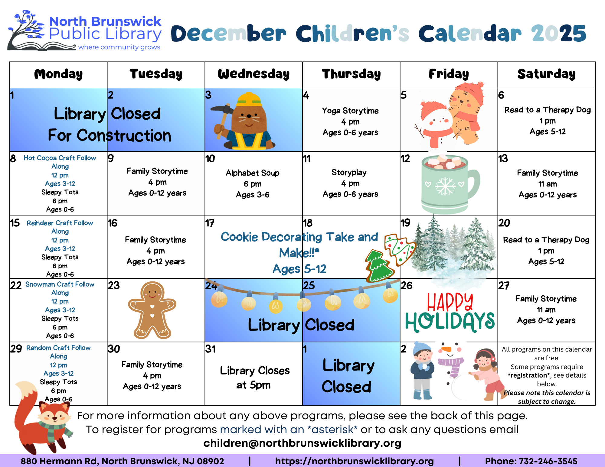 December Children's Calendar 2025