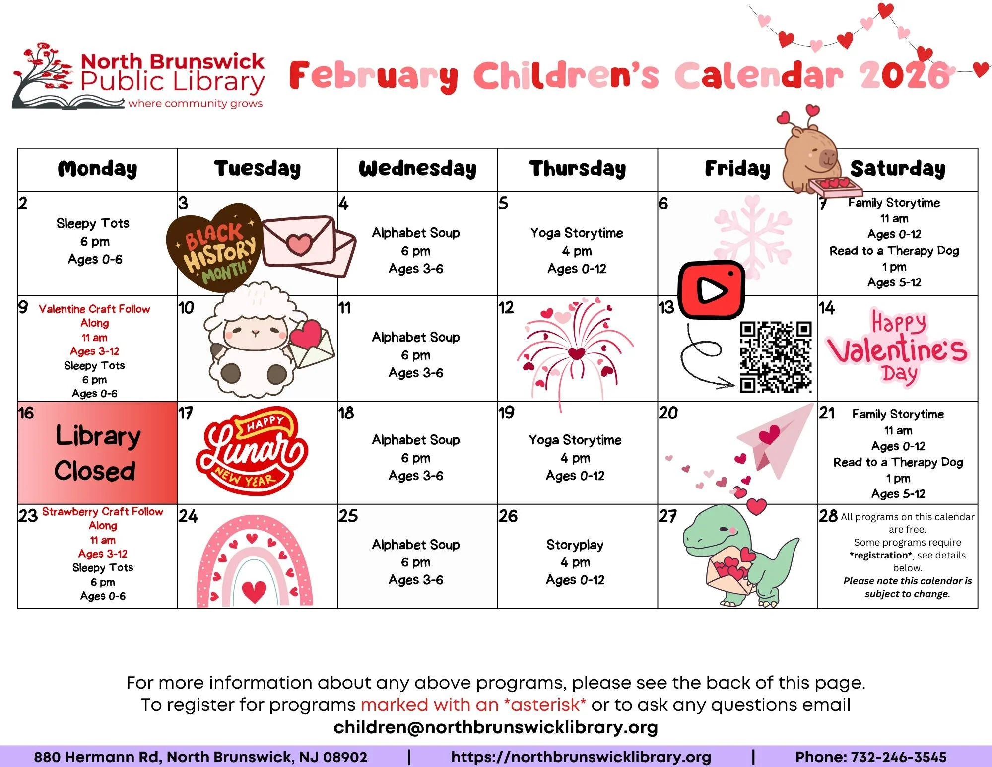 February Children's Calendar 2026