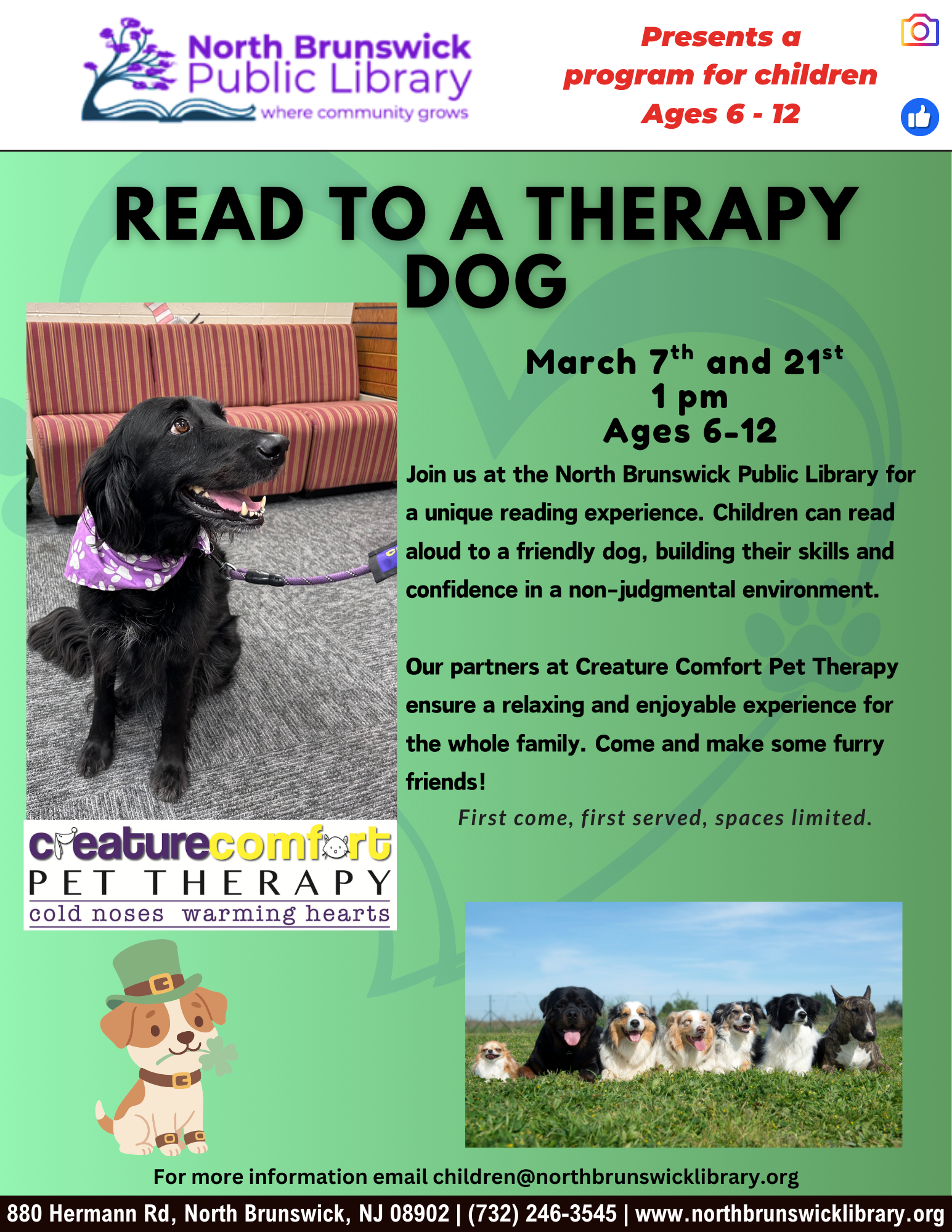 Read to a Therapy Dog