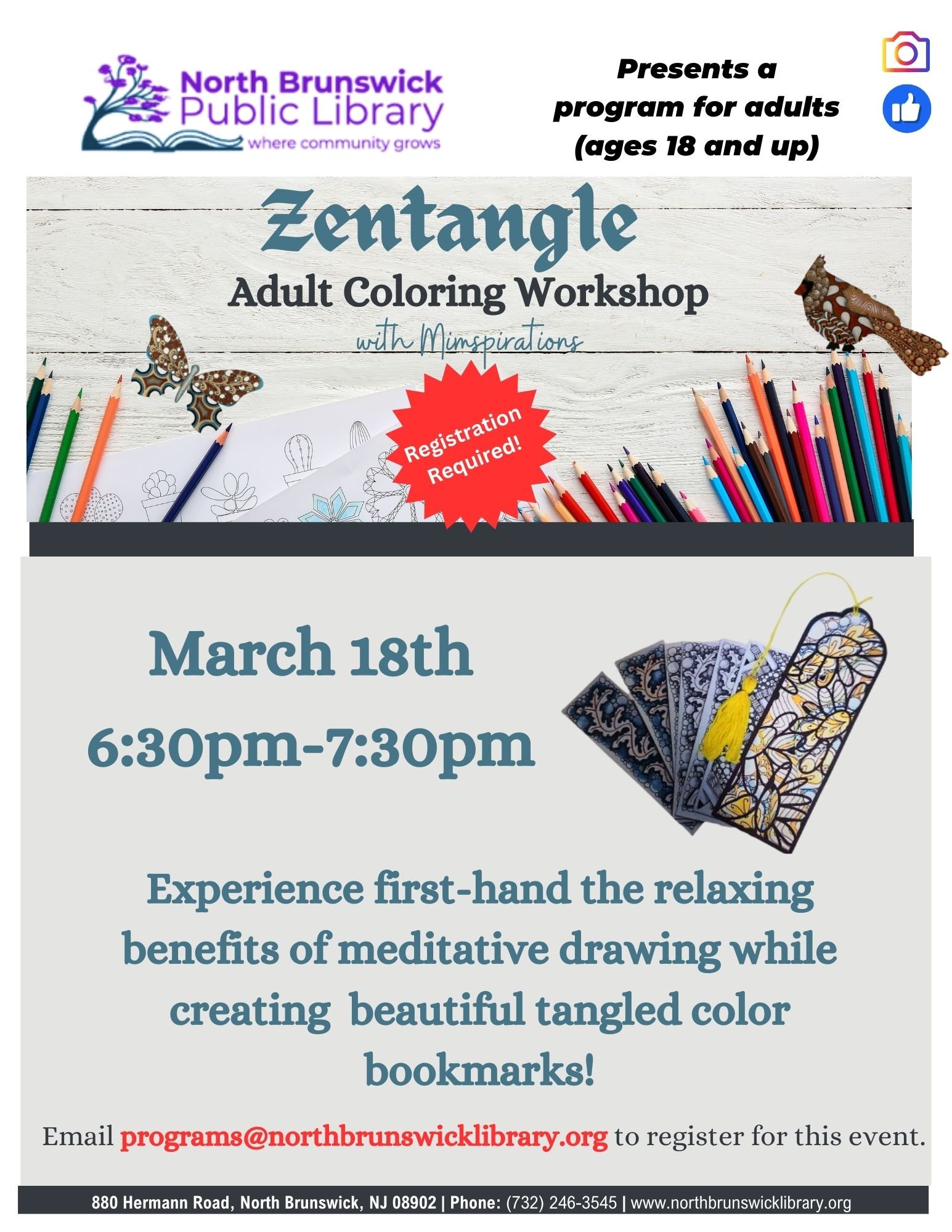 Zentangle Adult Coloring Workshop