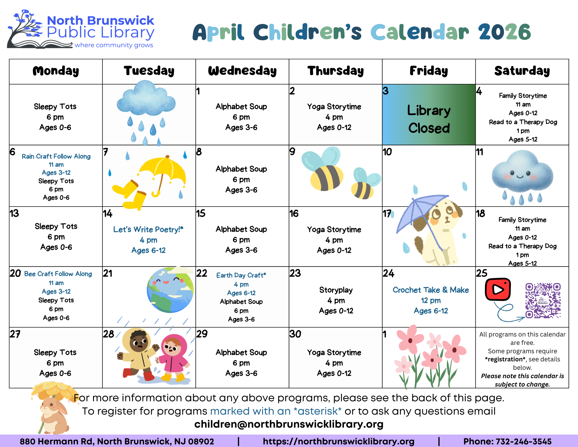 April Children's Calendar 2026