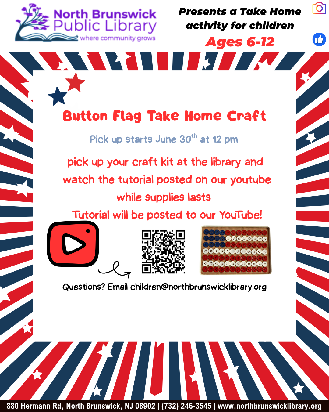 Button Flag Take Home Craft