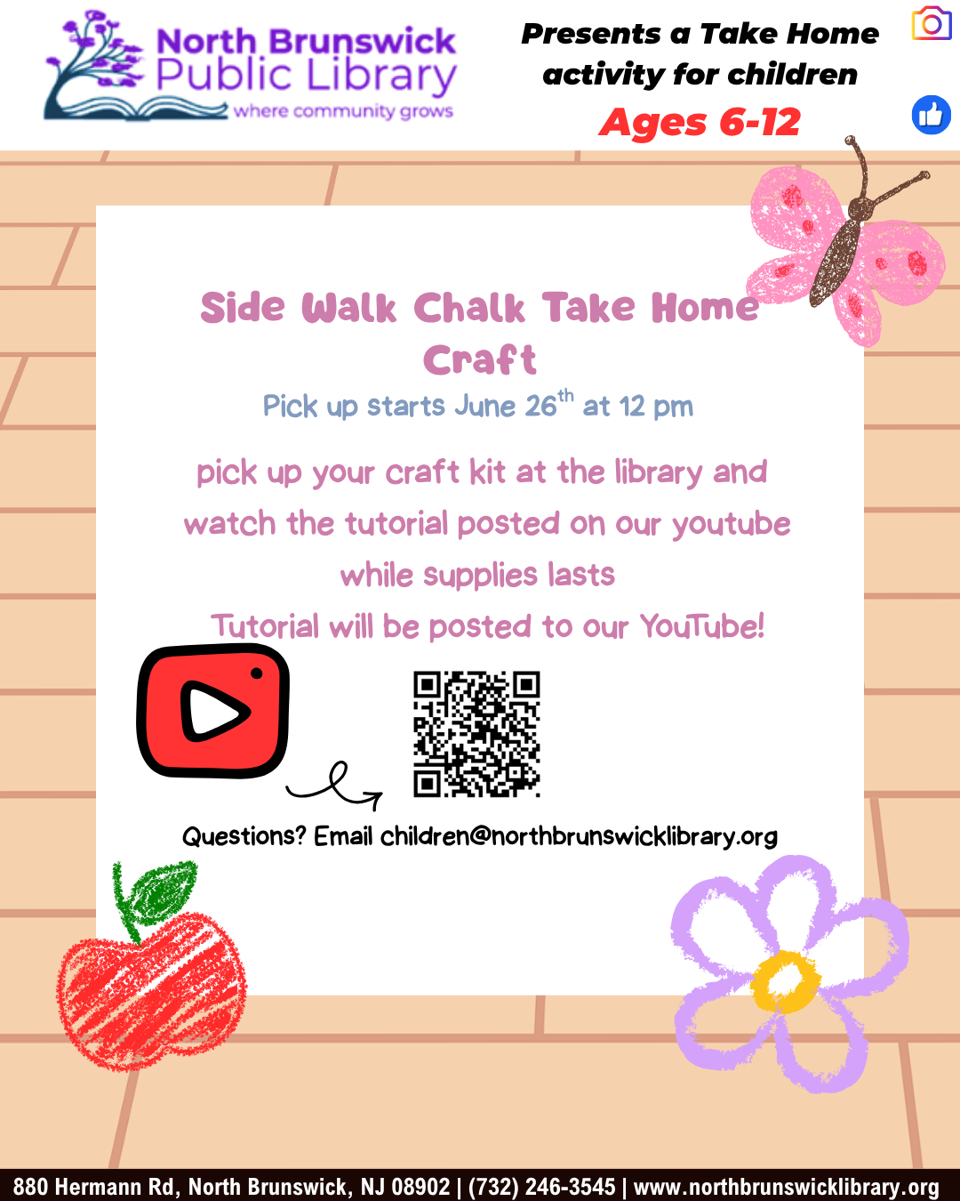 Sidewalk Chalk  Take Home Craft