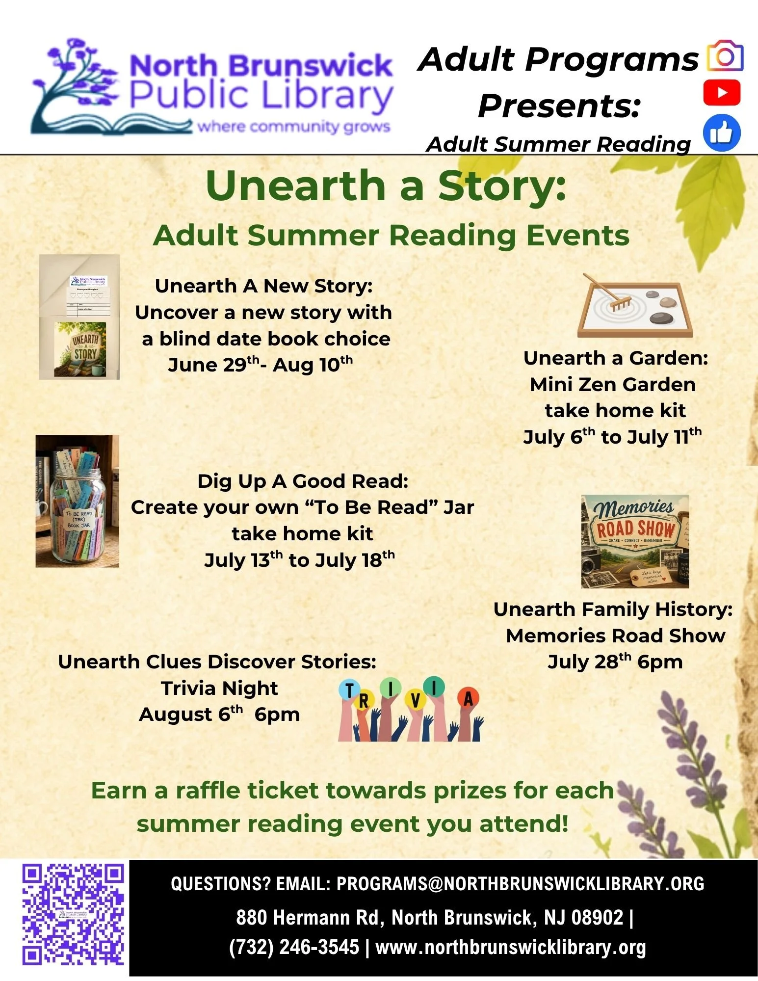 Adult Summer Reading Events 2026