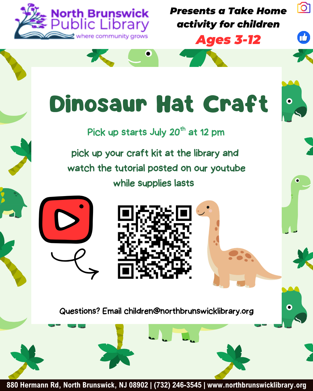 Dinosaur Hat Take-Home Craft