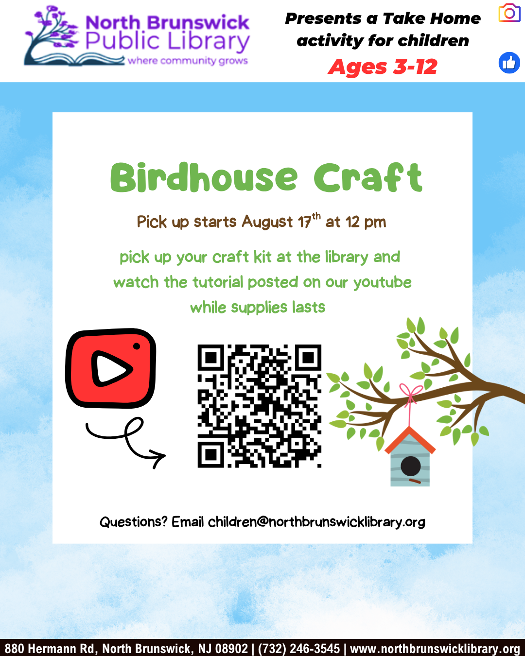 Birdhouse Craft Take-Home Activity