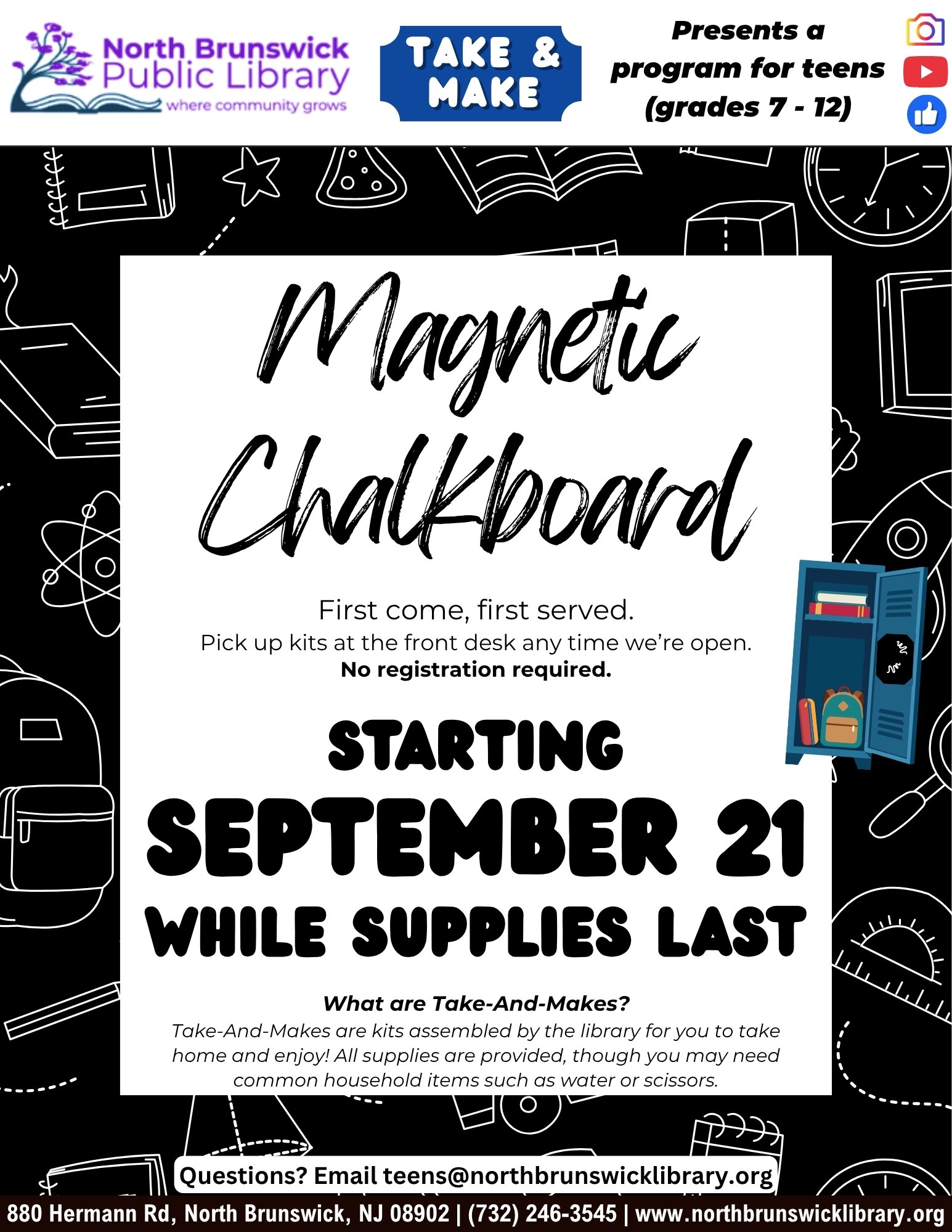 Mini Magnetic Chalkboard Kit