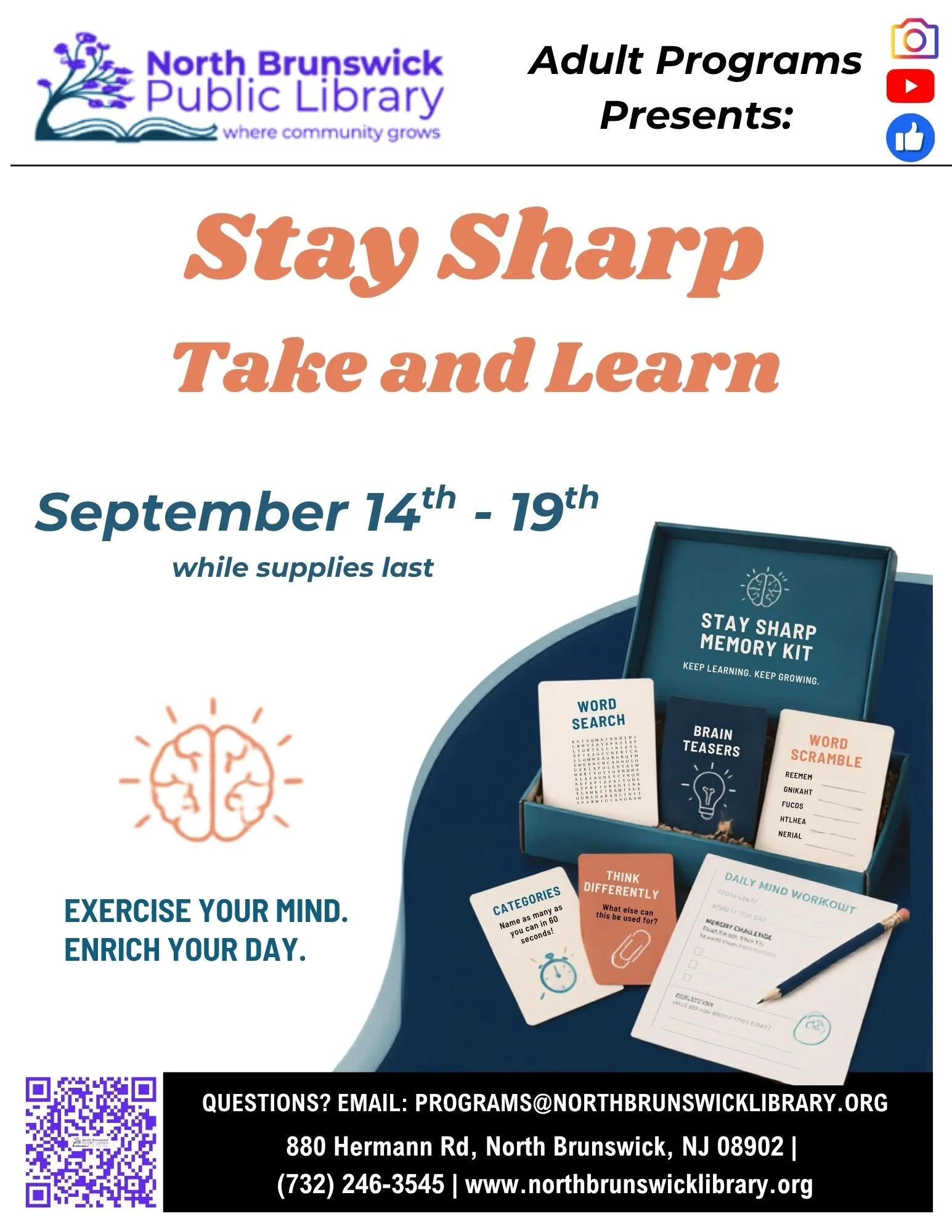 Stay Sharp : Take and Learn