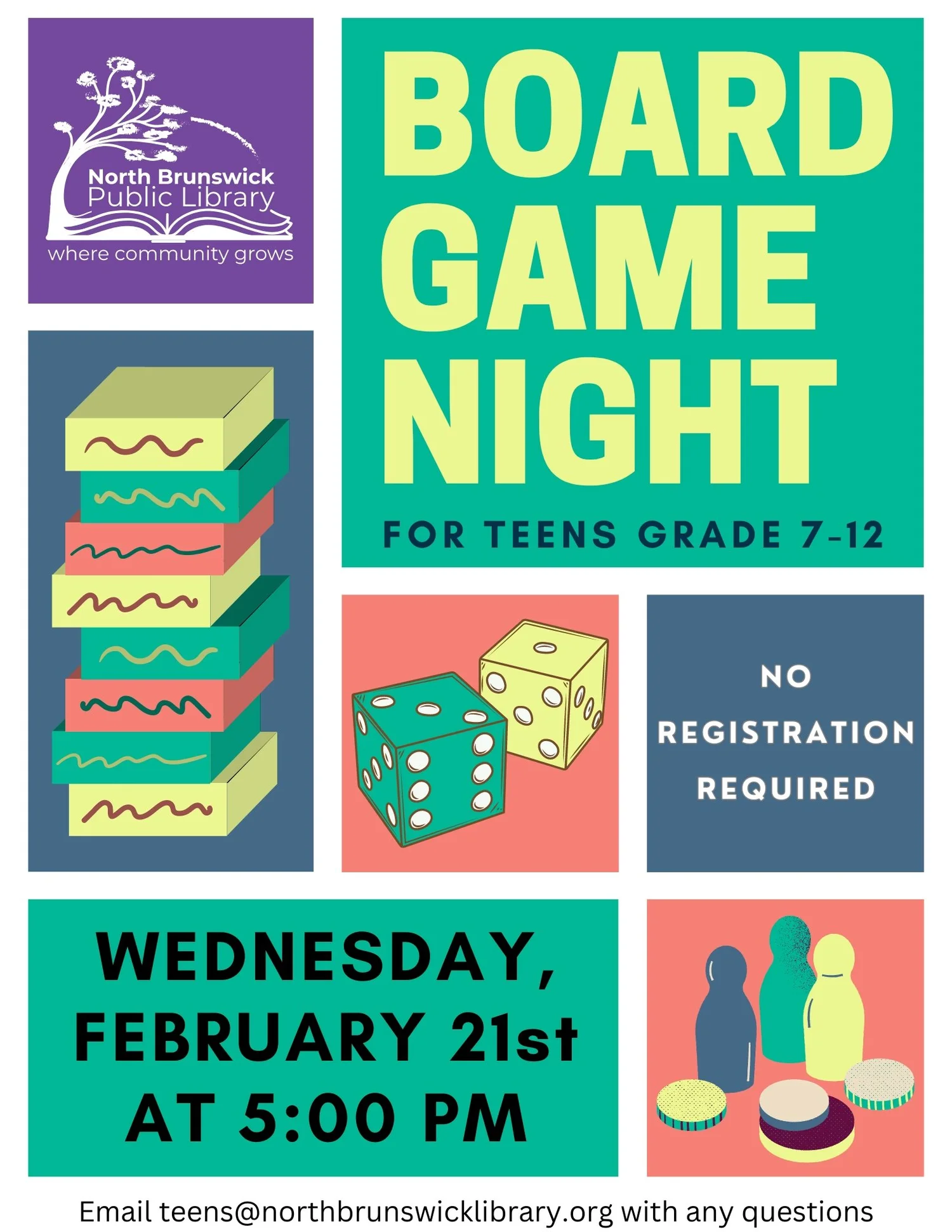 Board Game Night for Teens — North Brunswick Public Library