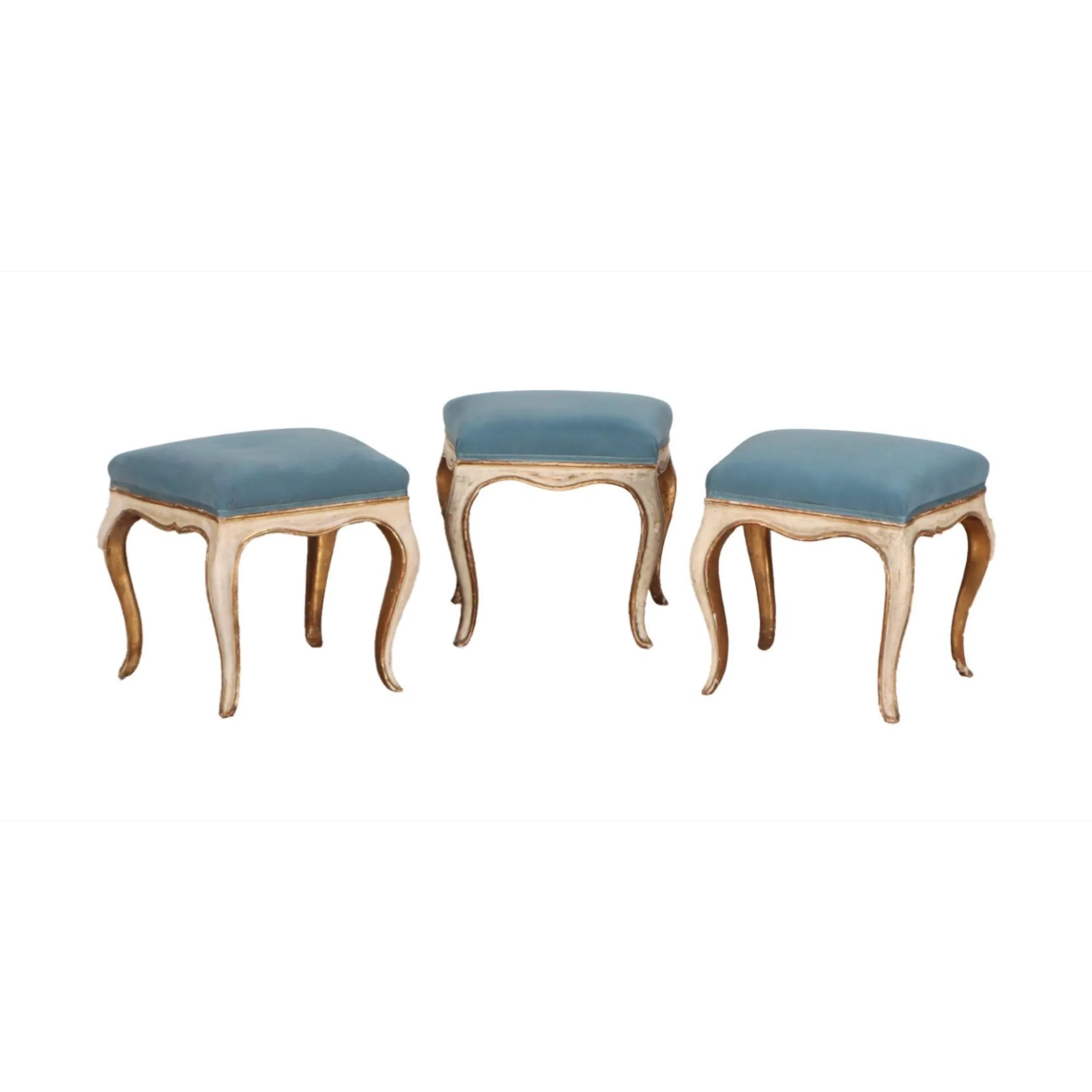 1920s Painted Gilt Wood Stools