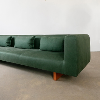 Custom Antony Todd German Sofa with Rectangular Oak Legs