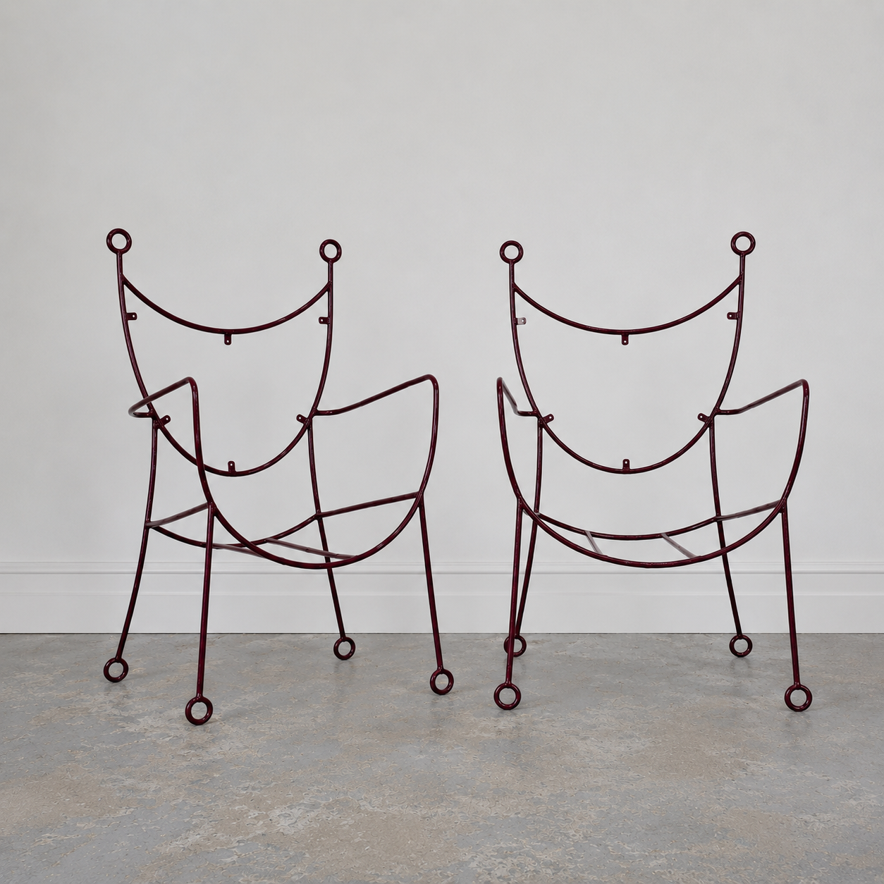 Mid Century Wrought Iron Chairs