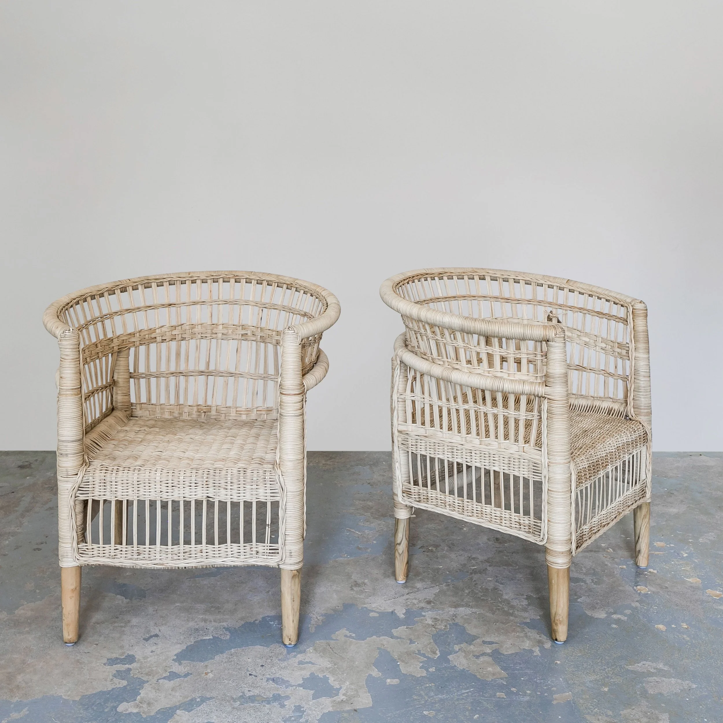 Rattan Barrel Dining Chair