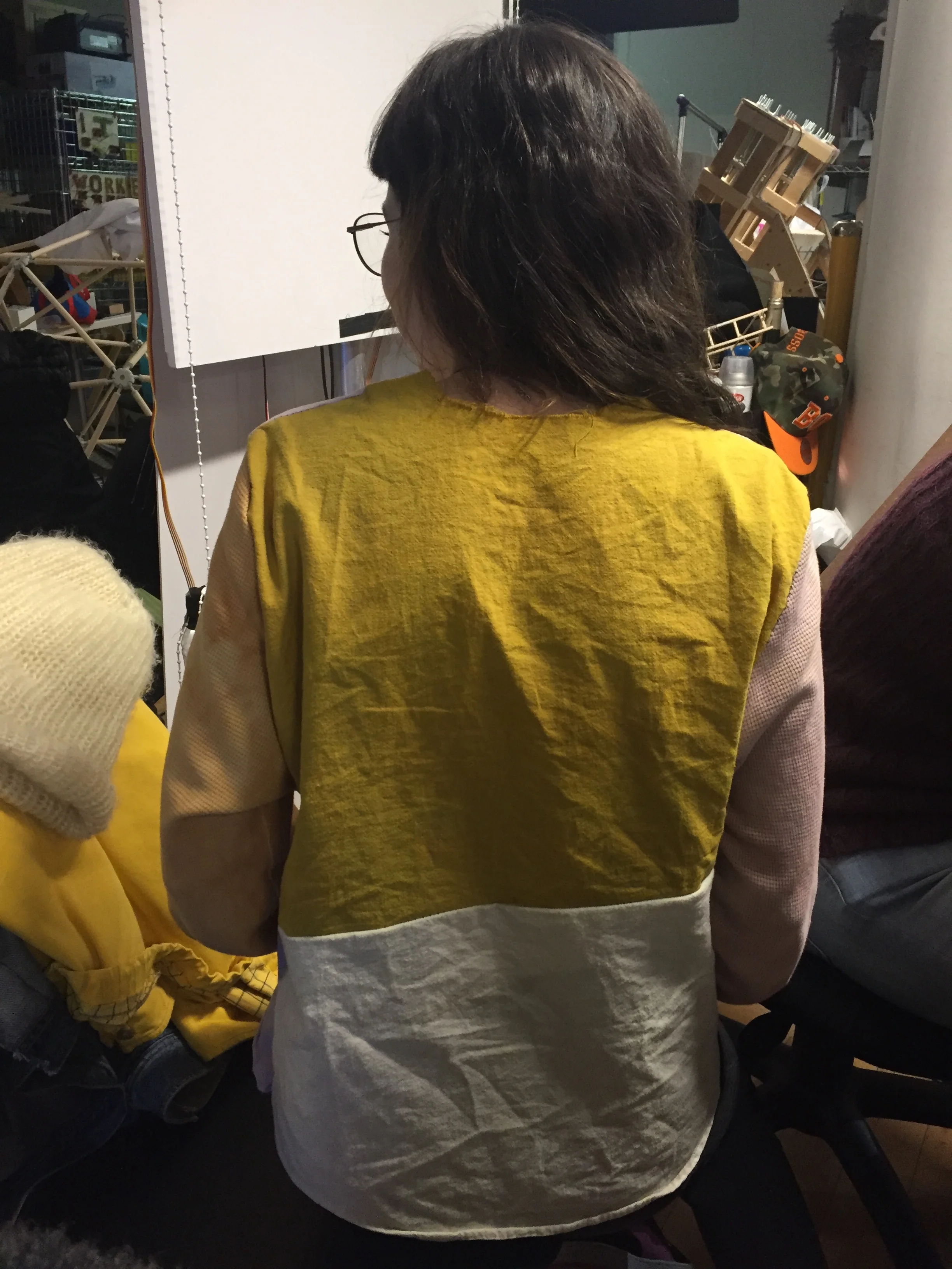  I sewed the larger batch together into a new shirt! 