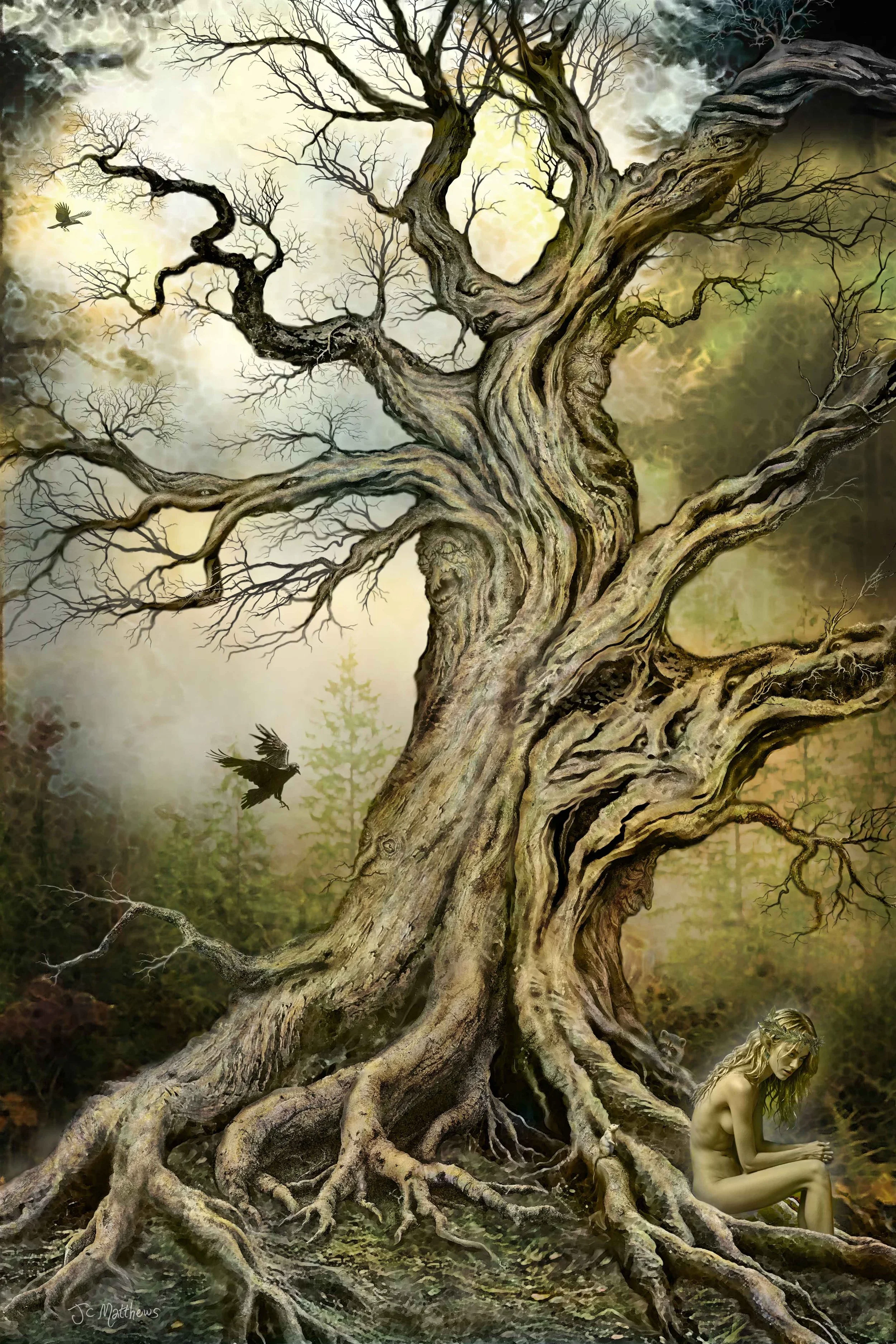 Dryad Under Haunted Tree
