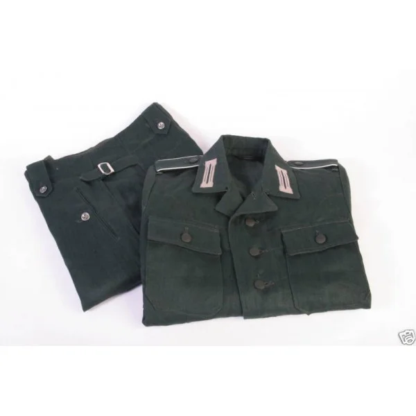 WH REED GREEN HBT LINEN 4 POCKET DRILL TUNIC AND PANTS